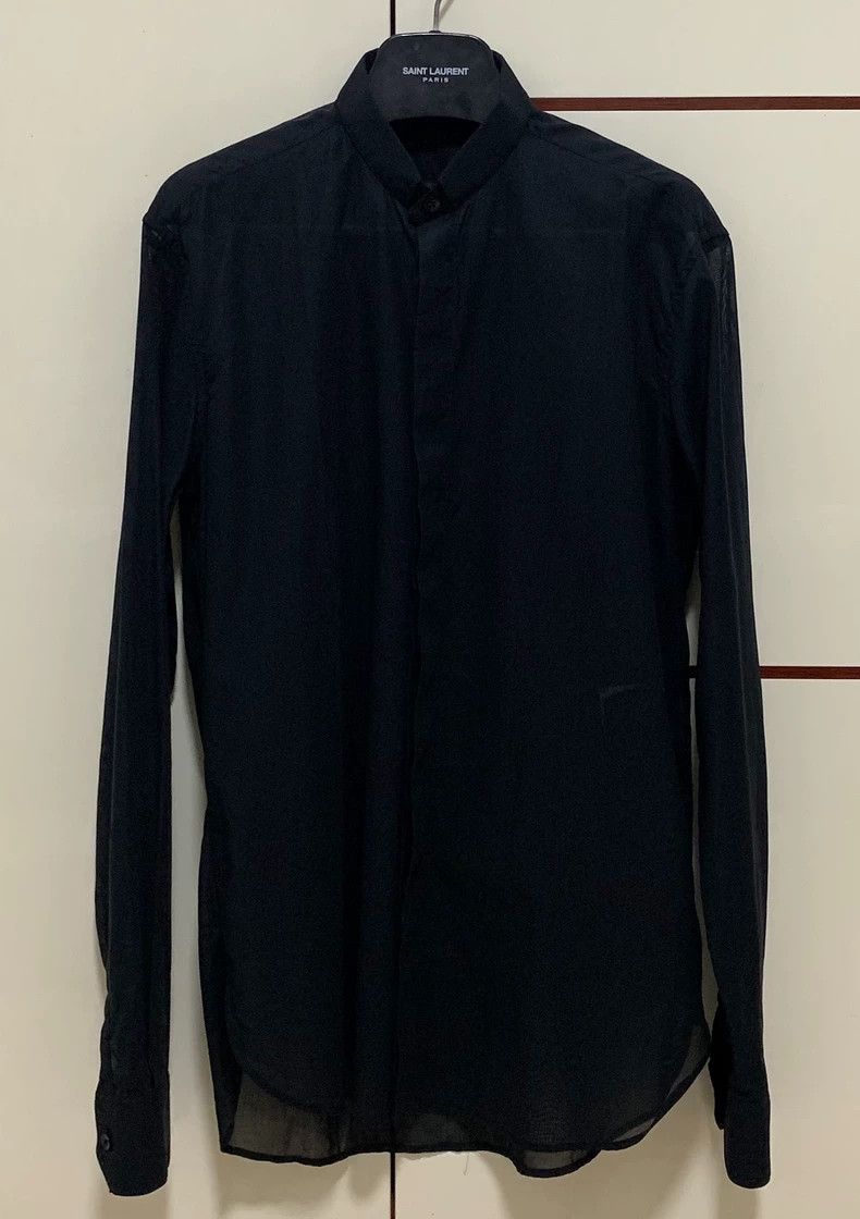 Saint Laurent Paris Saint laurent paris size 38 17ss black organza Henry neck Size US M / EU 48-50 / 2 - 1 Thumbnail