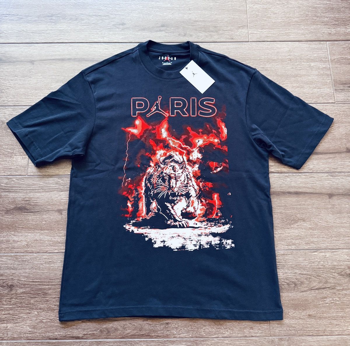 Nike Nike Jordan PSG Paris Saint Germain T-Shirt Black FV7734 045 Size US M / EU 48-50 / 2 - 5 Thumbnail