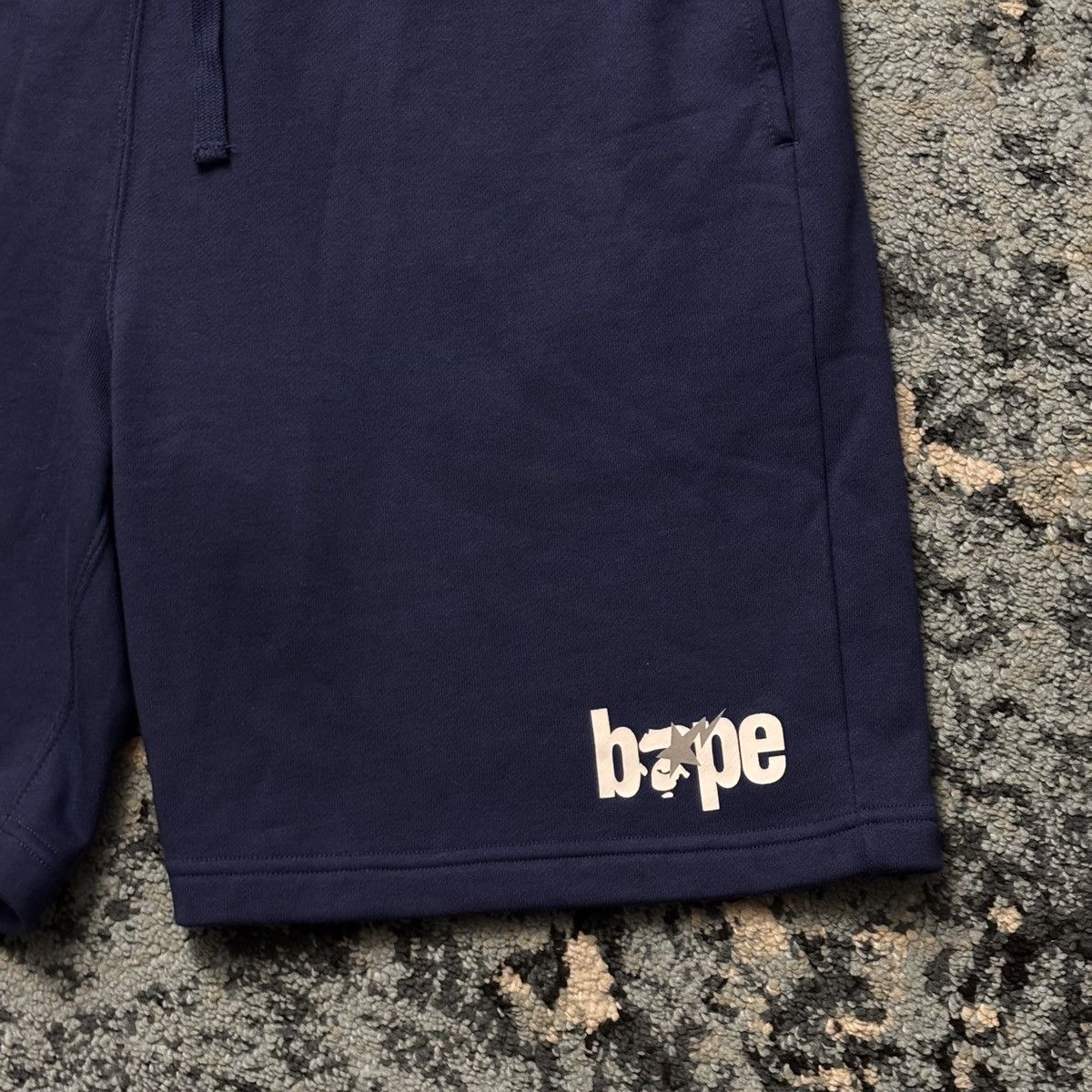 Bape Bape Mens Summer Premium Navy Cotton Shorts Size XL Size US 36 / EU 52 - 3 Thumbnail