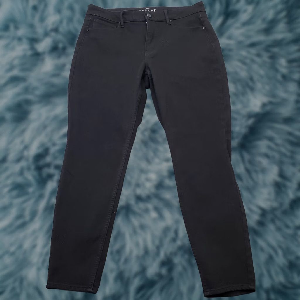 White House Black Market White House Black Market Jeans Womens 10 Ankle Skinny Dark Wash Black Denim Button Front 5-Pocket Regular Fit Inseam 25.75" Vintage N/A Size 32" / US 10 / IT 46 - 1 Thumbnail