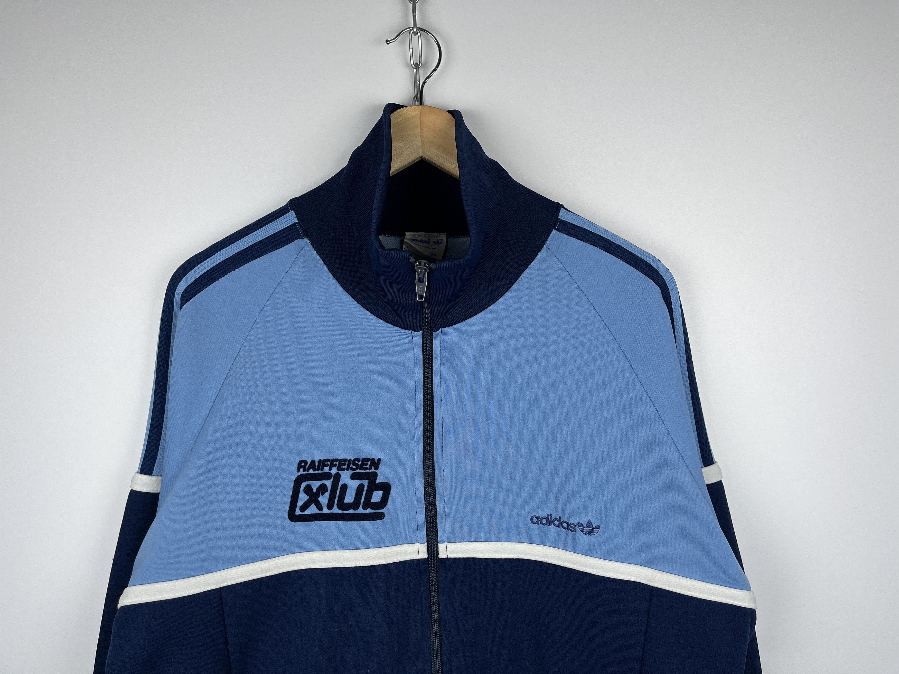 Adidas × Vintage 80's Adidas Vintage Track Jacket Tracksuit Top Made in Korea Size US L / EU 52-54 / 3 - 4 Thumbnail