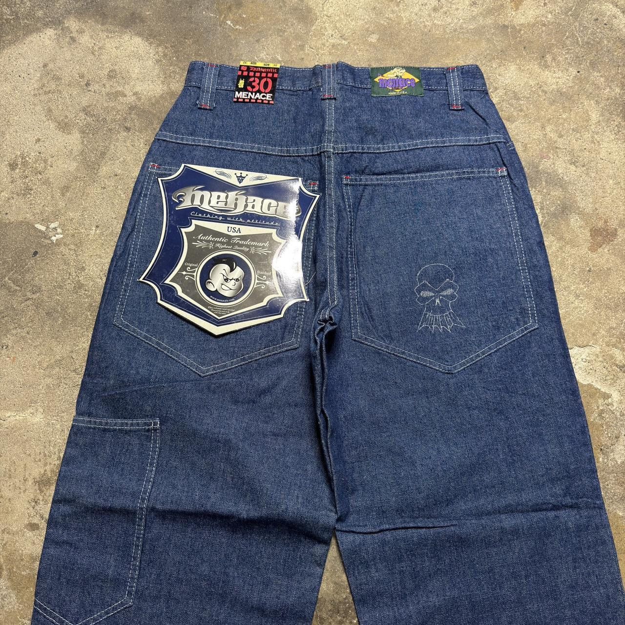 Menace 90s Menace Baggy Blue Denim Jean Size US 30 / EU 46 - 5 Thumbnail