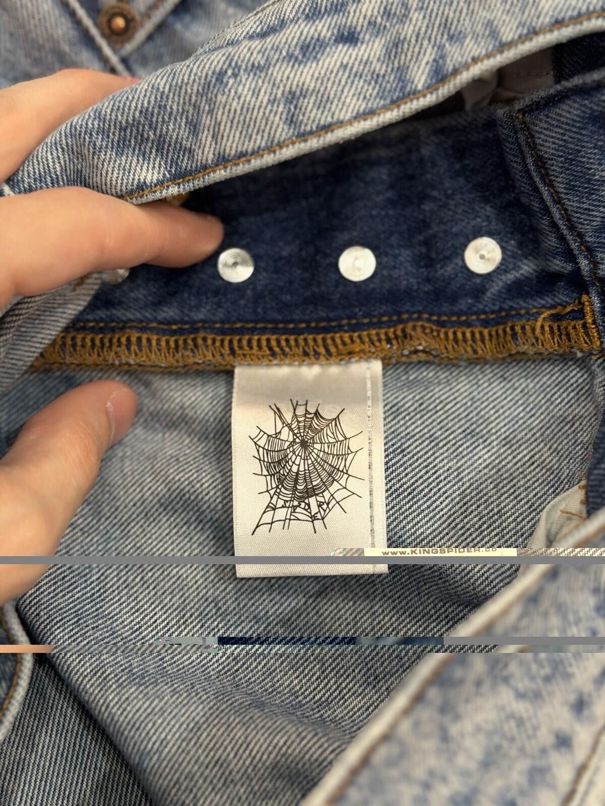 Sp5der Sp5der Men's Star Pattern Denim Jeans Button Zip (30) Size US 30 / EU 46 - 12 Thumbnail