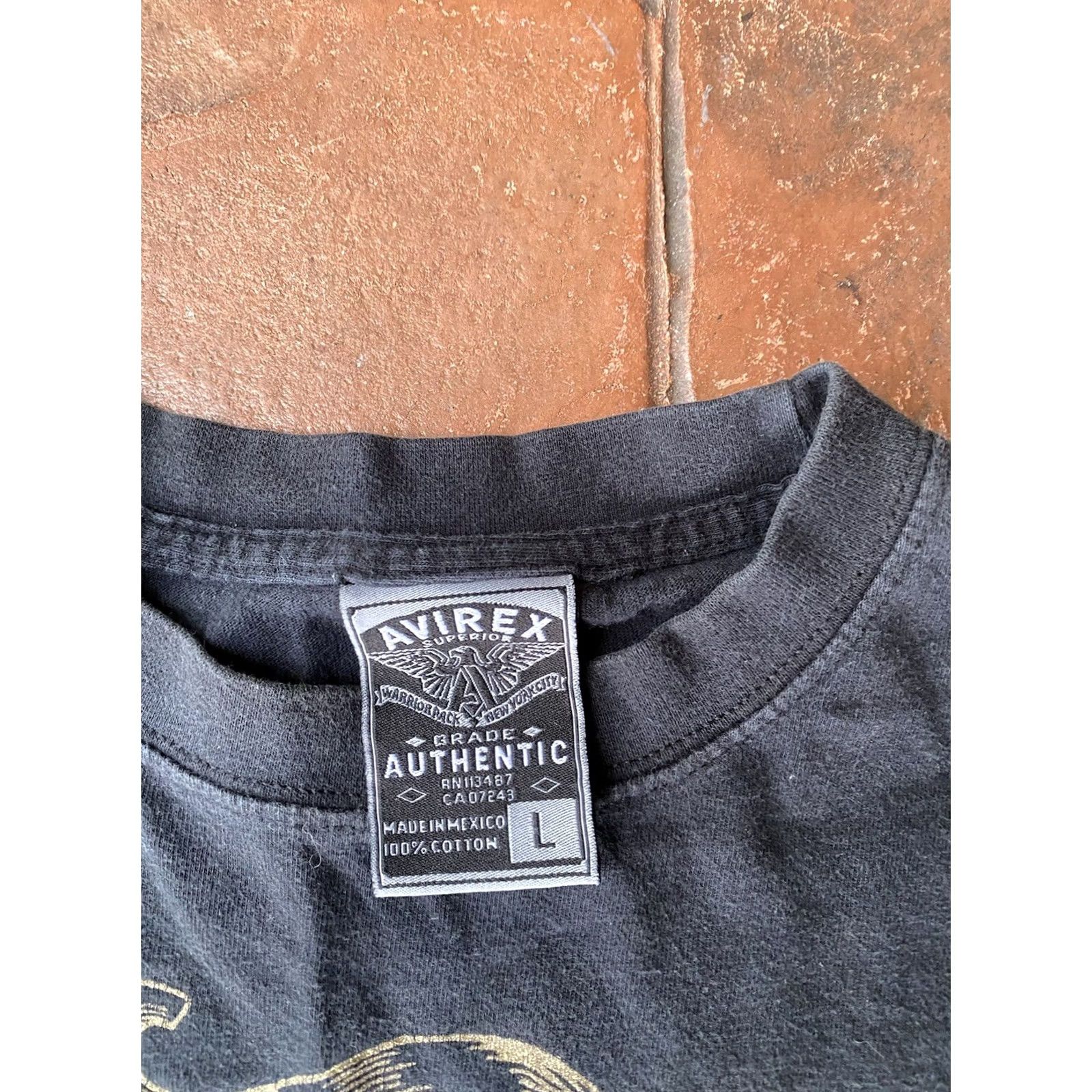 Avirex VINTAGE Avirex Skull Cyber T-Shirt Mens Large Black Cotton Short Sleeve Crew Neck Grunge Skulls Y2K Size US L / EU 52-54 / 3 - 2 Thumbnail