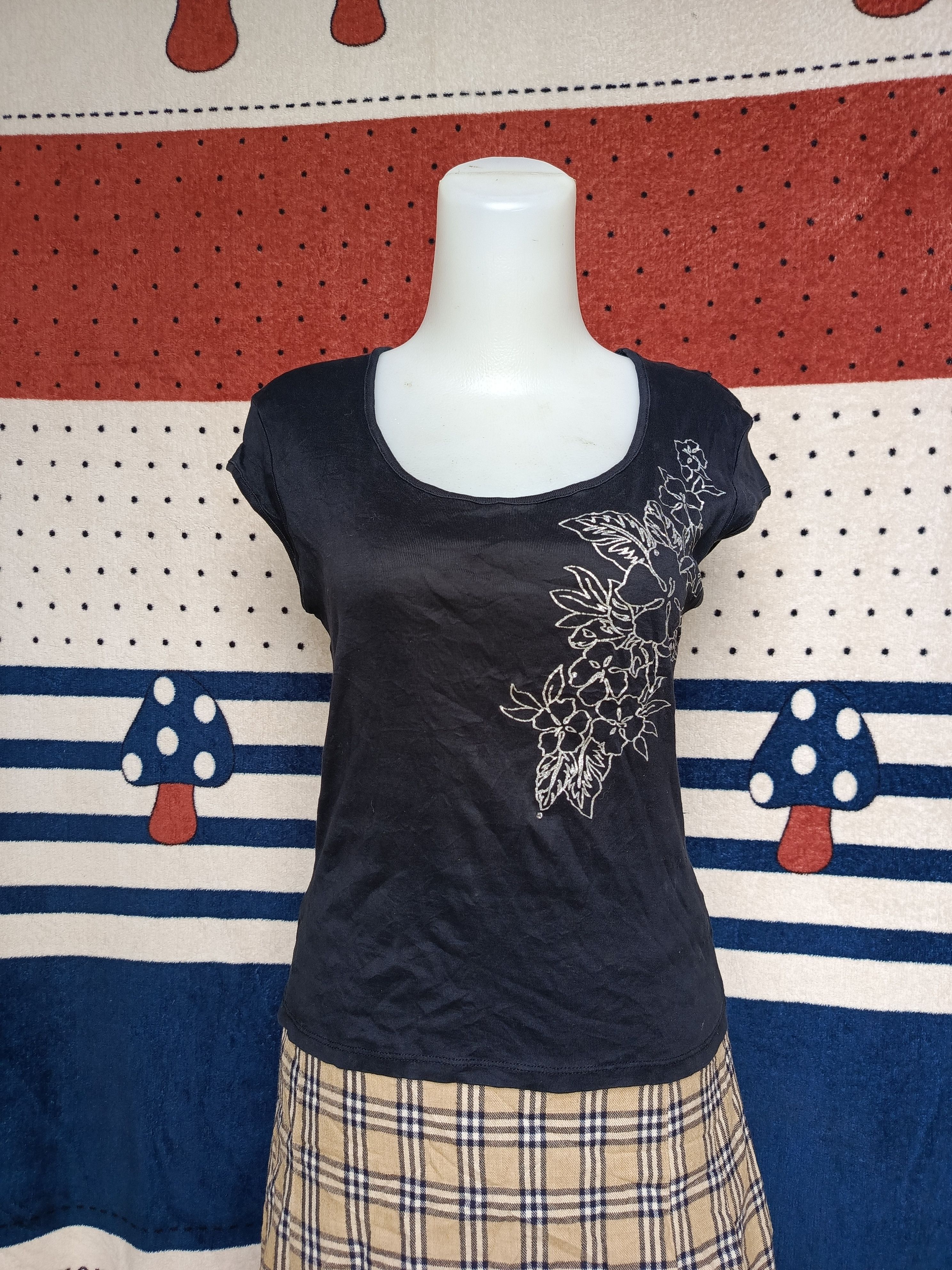Japanese Brand Style com flower print sleeveless t-shirts Size L / US 10 / IT 46 - 1 Thumbnail