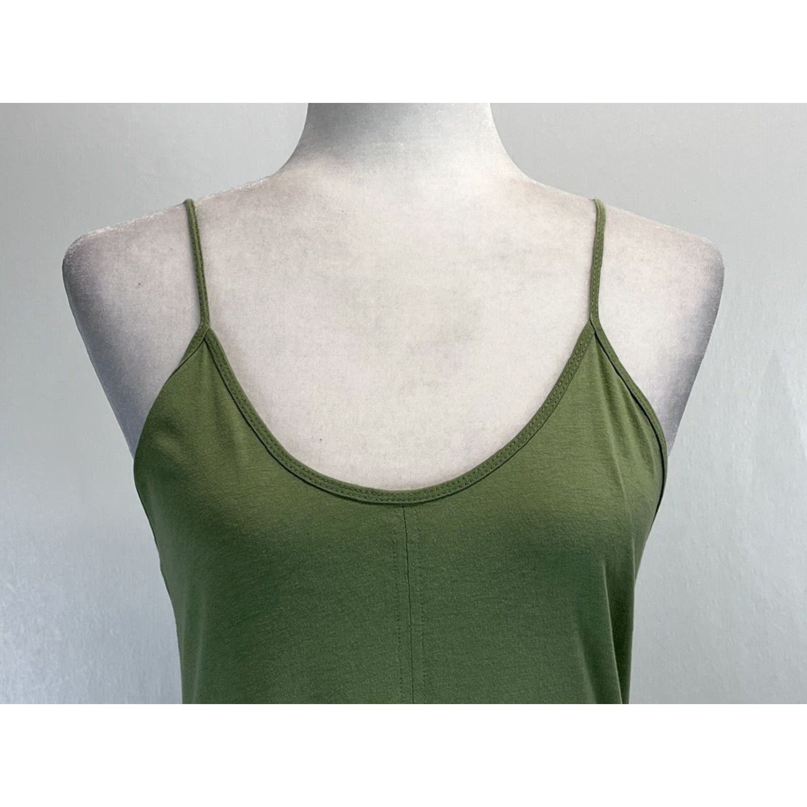 Zara Zara Ruffled Tank Midi Dress, Green, Adult Small, Women's Size S / US 4 / IT 40 - 5 Thumbnail