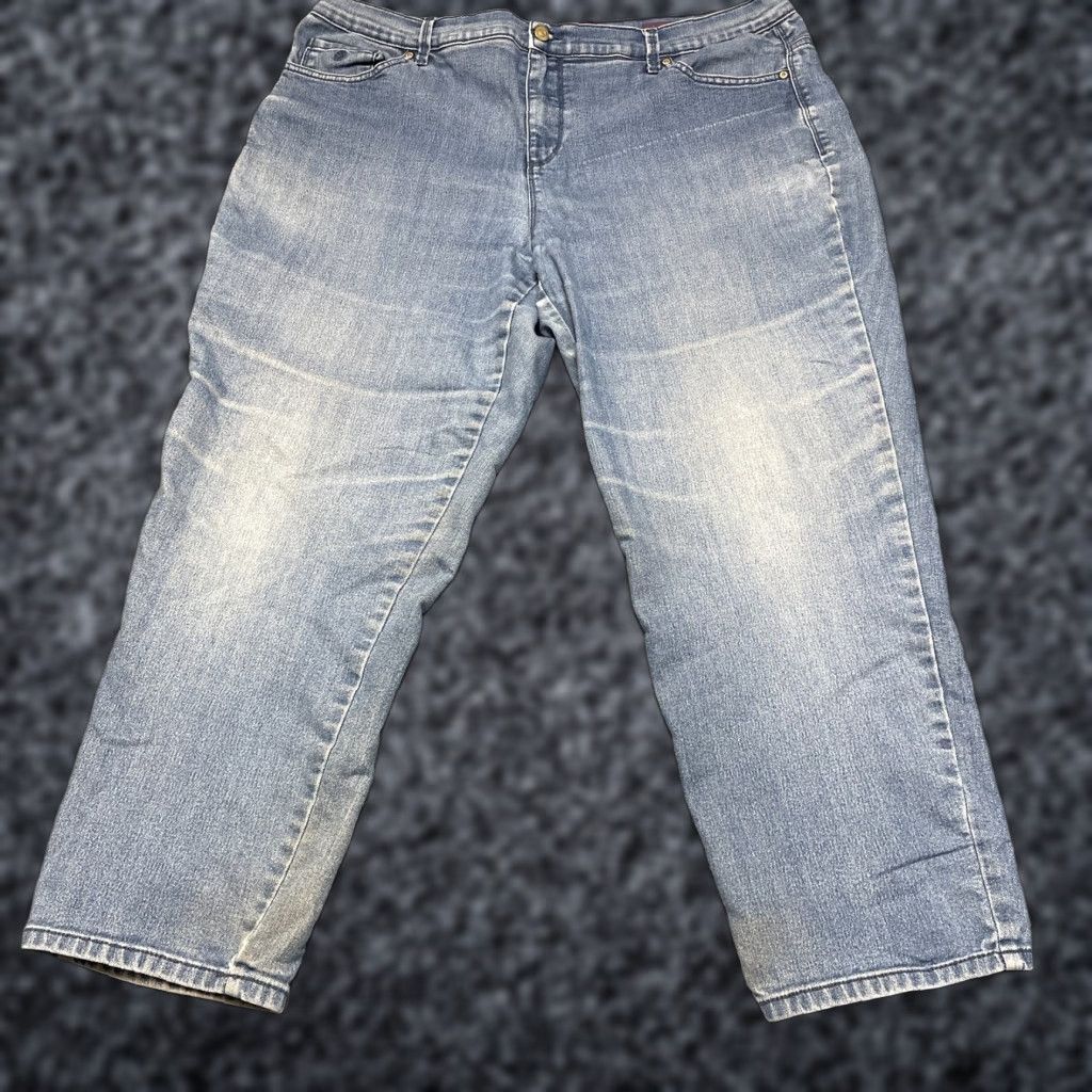 Gloria Vanderbilt Gloria Vanderbilt Amanda Jeans Womens 18W 28x40 Blue Denim Cotton High Rise Size 40" / US 18 - 1 Thumbnail