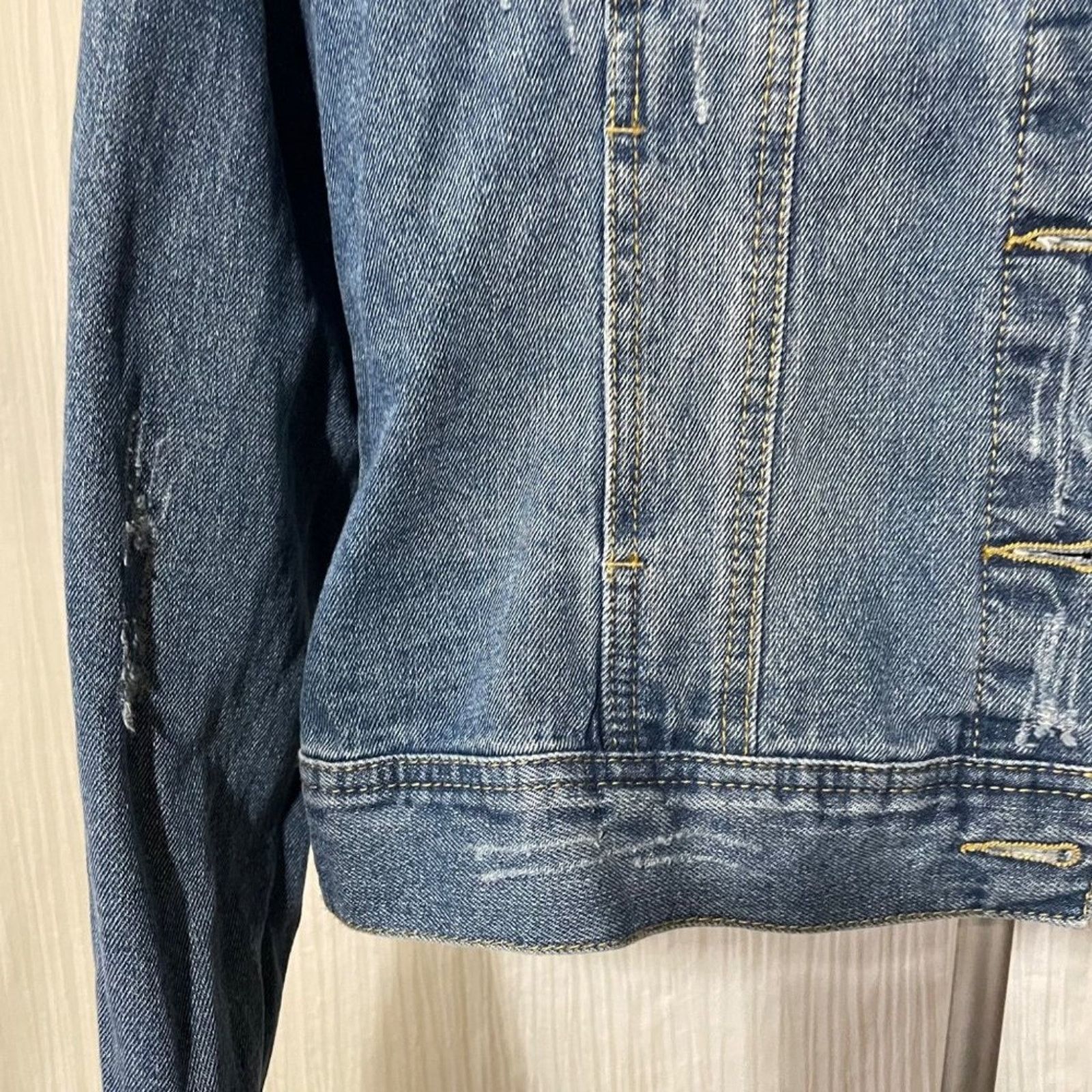 Other Ashley Vintage Charm Distressed Denim Jacket New Large Size L / US 10 / IT 46 - 5 Thumbnail