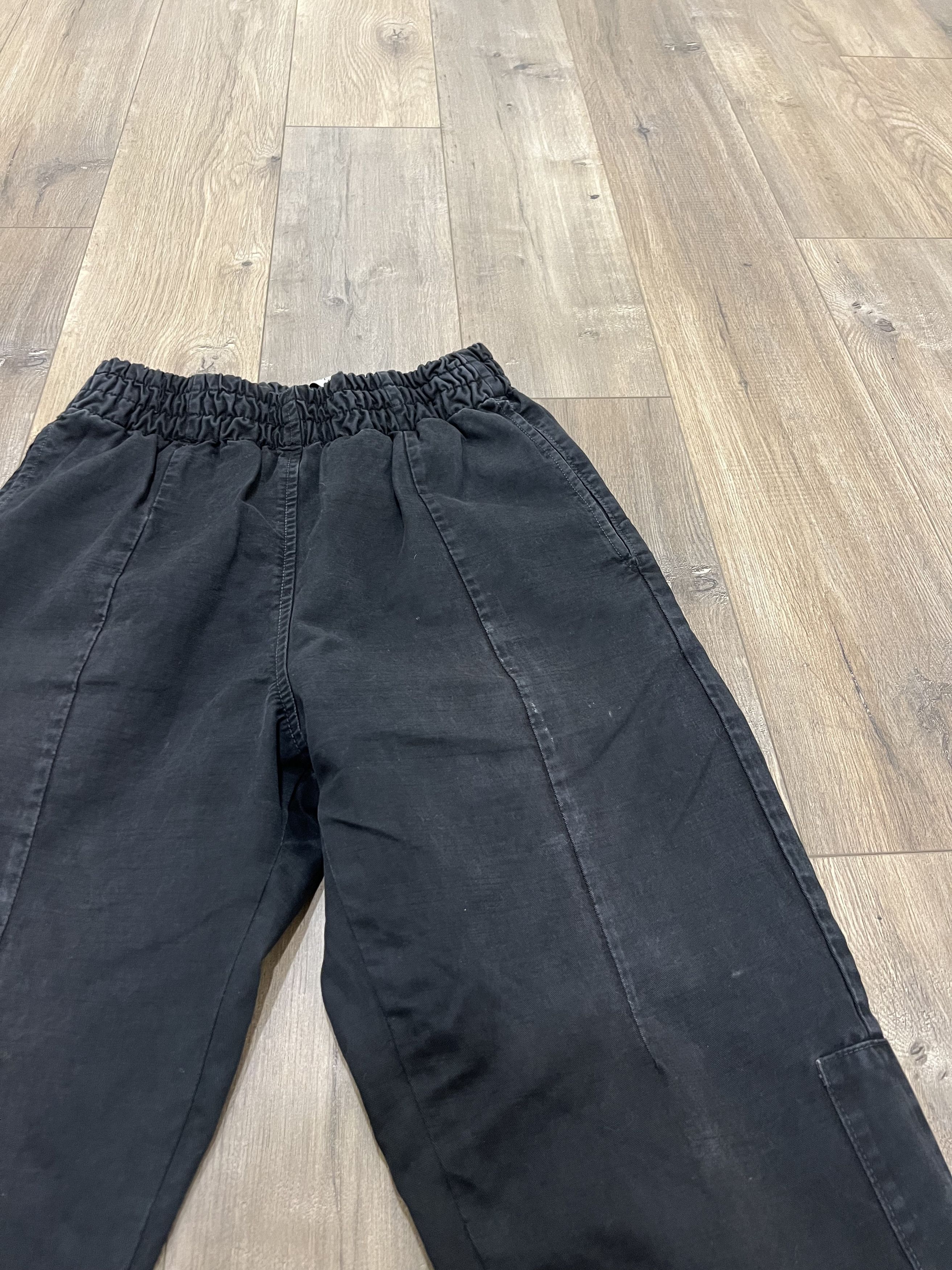 Other Black Waxed Cotton Pleated Sweatpants Size US 30 / EU 46 - 4 Thumbnail