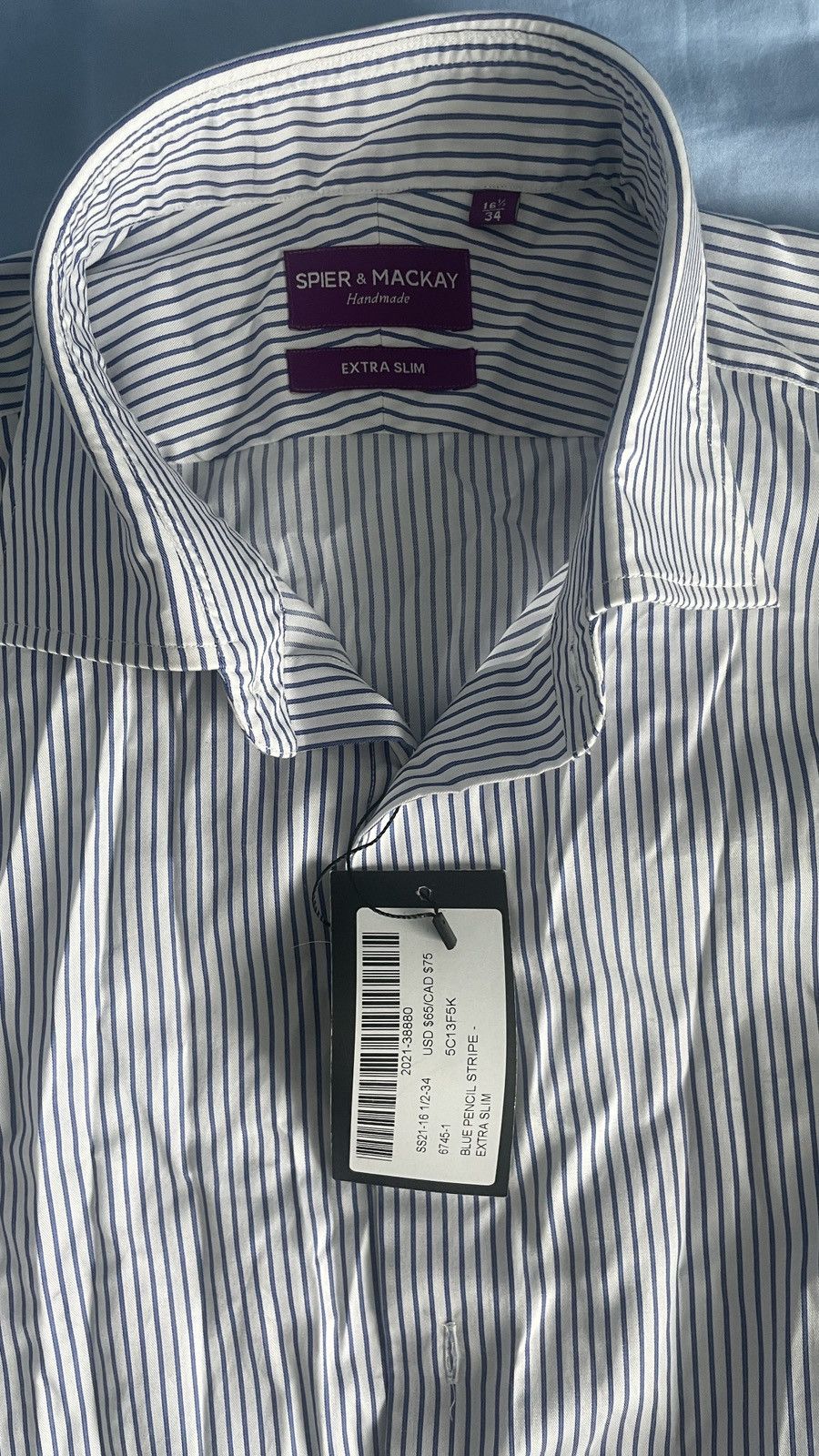 Spier & Mackay Blue Pencil Stripe Shirt | Grailed