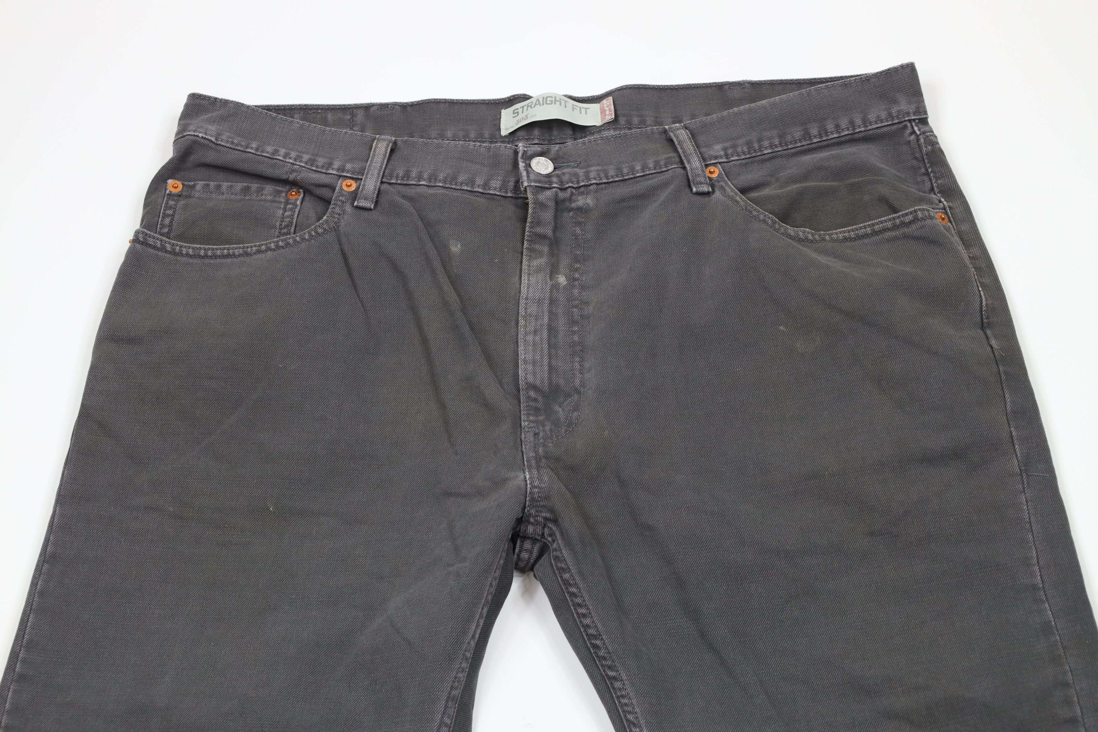 Levi's × Vintage Vintage Y2K Levis 505 Straight Leg Denim Jeans Dark Gray Size US 40 / EU 56 - 2 Thumbnail