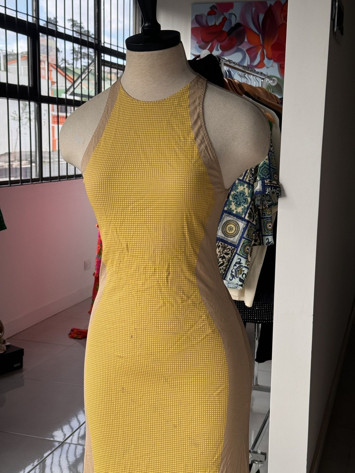 Fendi Fendi Yellow Jersey Dress Size XS / US 0-2 / IT 36-38 - 11 Thumbnail