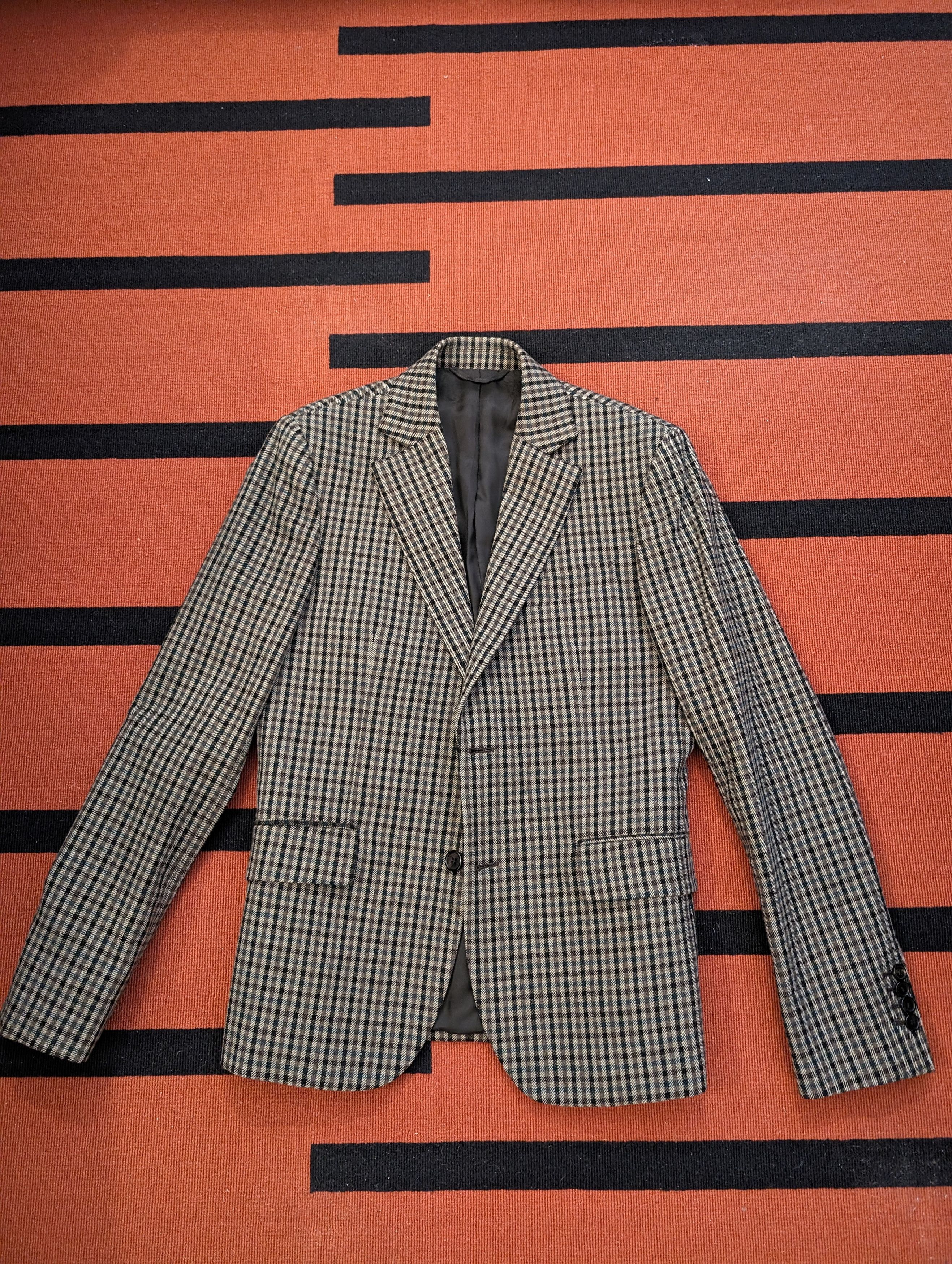 image of Acne Studios Acne Studio Checked Blazer in Brown, Men's (Size 44R)