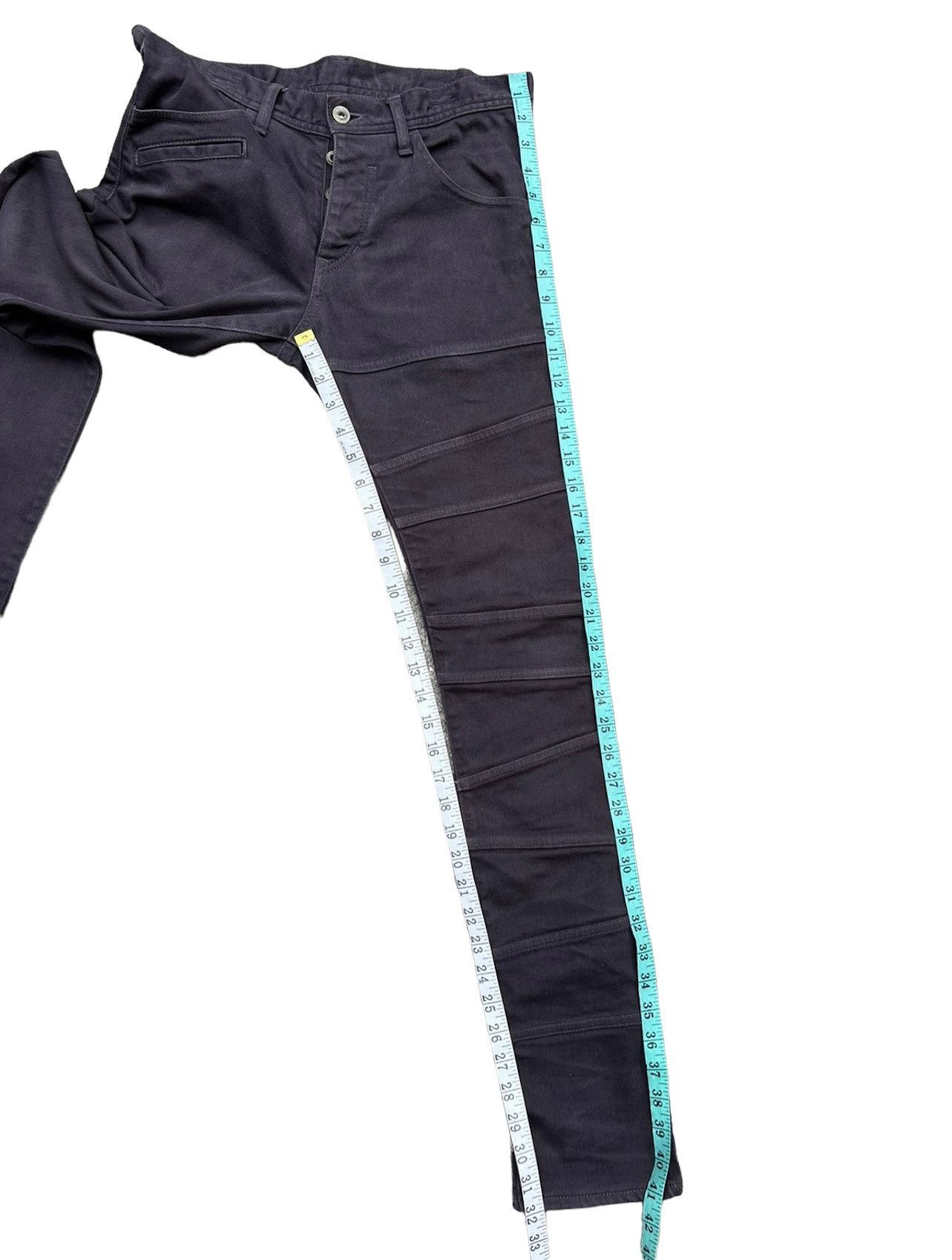SHAREEF Vintage Shareef Japan Sun Fade Black Panelled Skinny Jeans Size US 29 - 5 Thumbnail