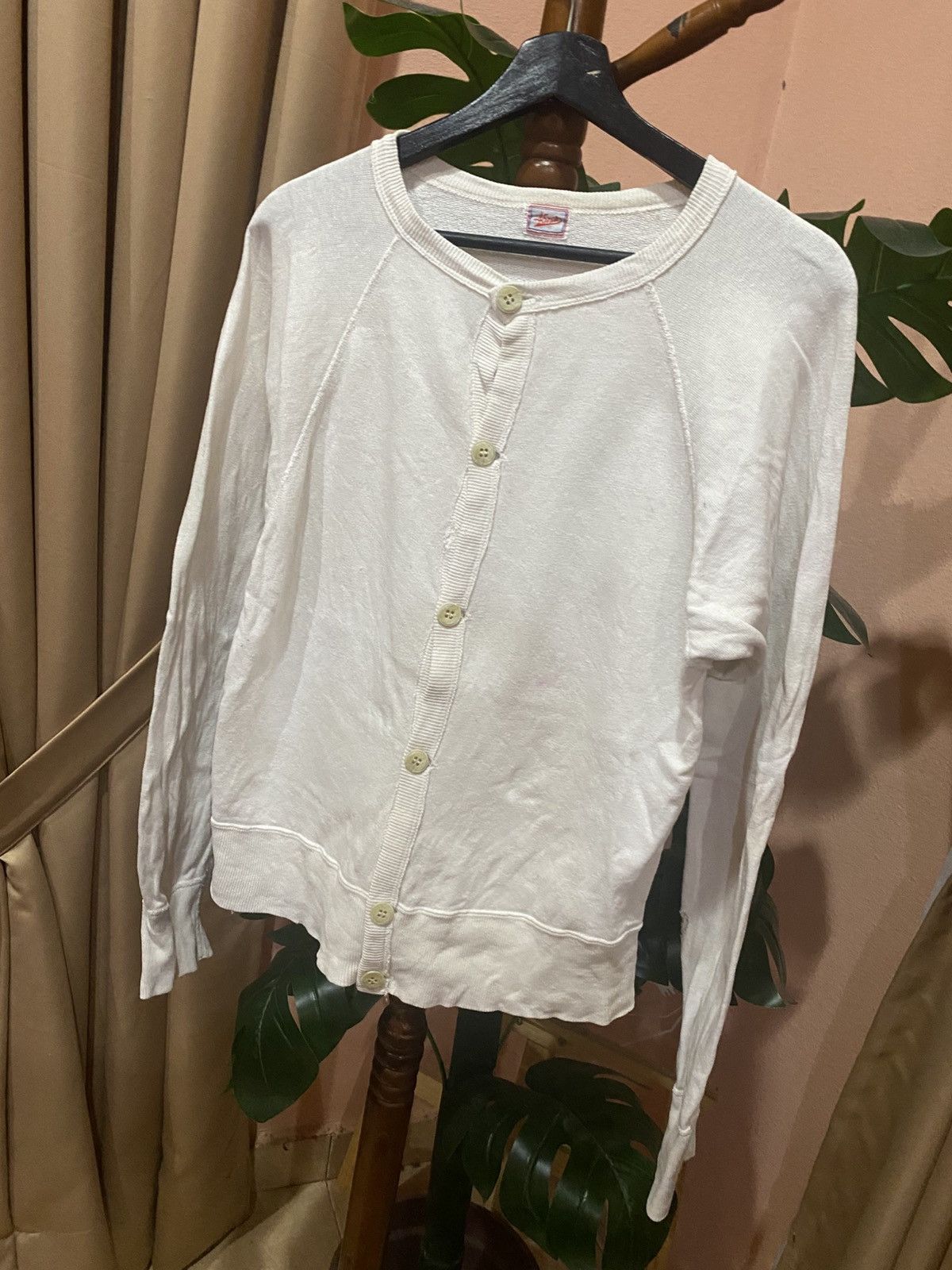 45rpm Vintage 45rpm White Cotton Cardigan with Button-Up Design Size S / US 4 / IT 40 - 2 Thumbnail
