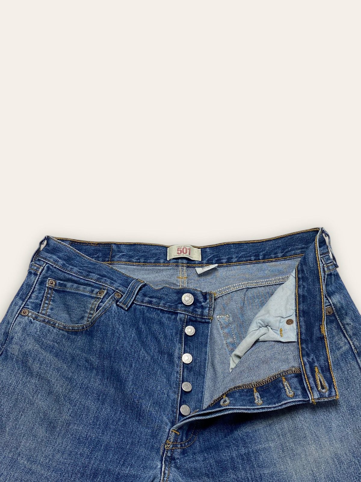 Jean Vintage LEVIS Blue Denim Jeans Made in Mexico 501 W36 L30 Size US 36 / EU 52 - 6 Thumbnail