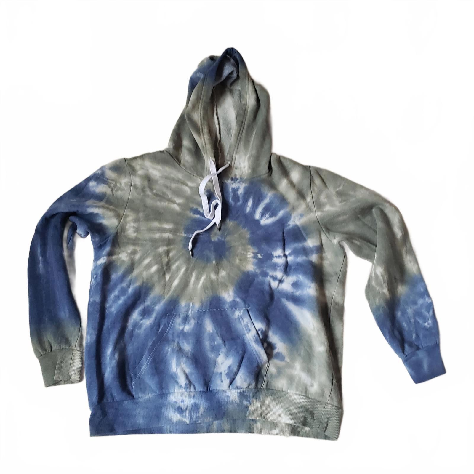 rue21 Cute Rue 21 Trendy Tie-Dye Hoodie - Blue & Green Swirl Size XL / US 12-14 / IT 48-50 - 5 Thumbnail