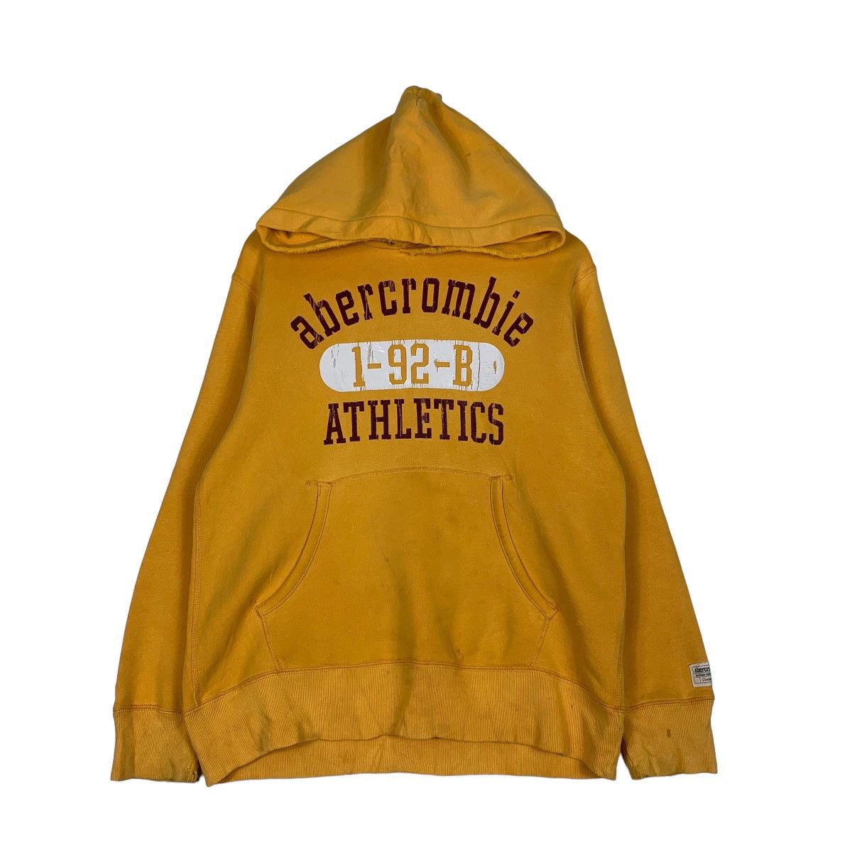 Abercrombie & Fitch Abercrombie Big Logo Yellow Pullover Hoodies #0724-C33 Size US L / EU 52-54 / 3 - 2 Thumbnail