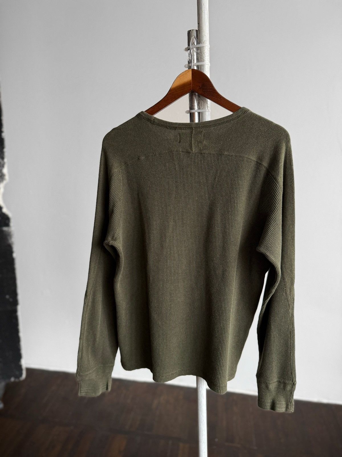 Polo Ralph Lauren Polo by Ralph Lauren Thermal-Knit Waffle LS Top Shirt Green Size US L / EU 52-54 / 3 - 5 Thumbnail