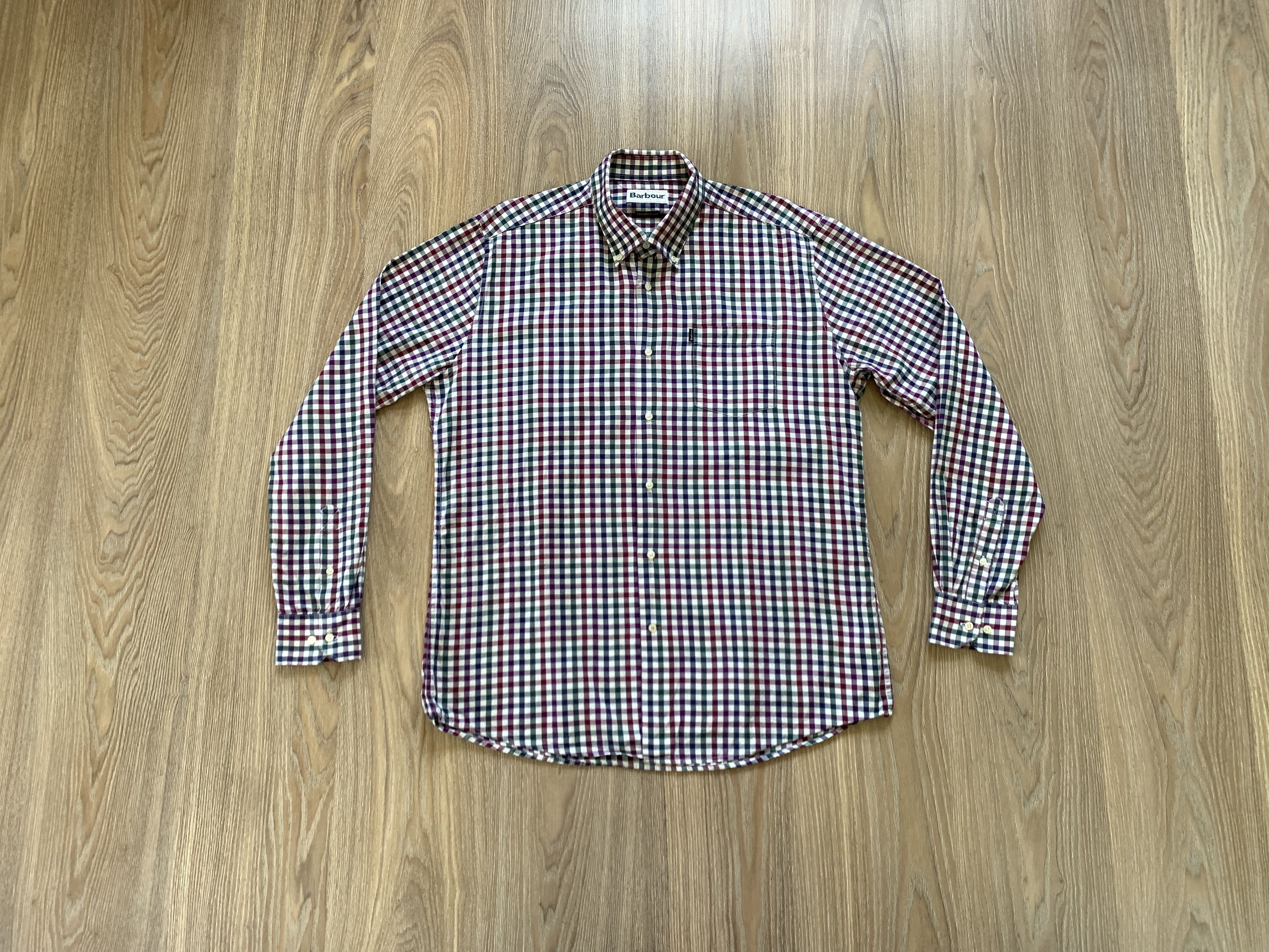 Barbour × Vintage Barbour Cotton Button Up Plaid Shirt Size US L / EU 52-54 / 3 - 1 Thumbnail