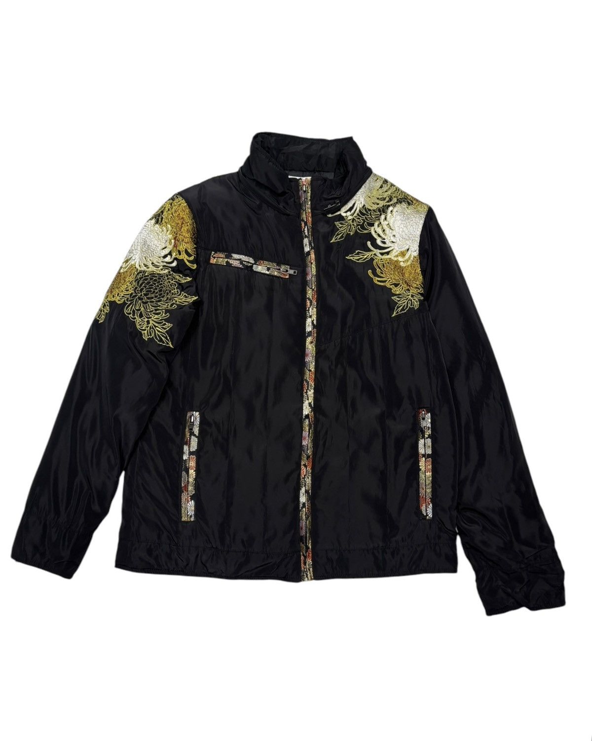Kamakura RARE🔥JAPANESE TRADITION GEISHA EMBROIDERY PUFFER JACKET Size US M / EU 48-50 / 2 - 2 Thumbnail