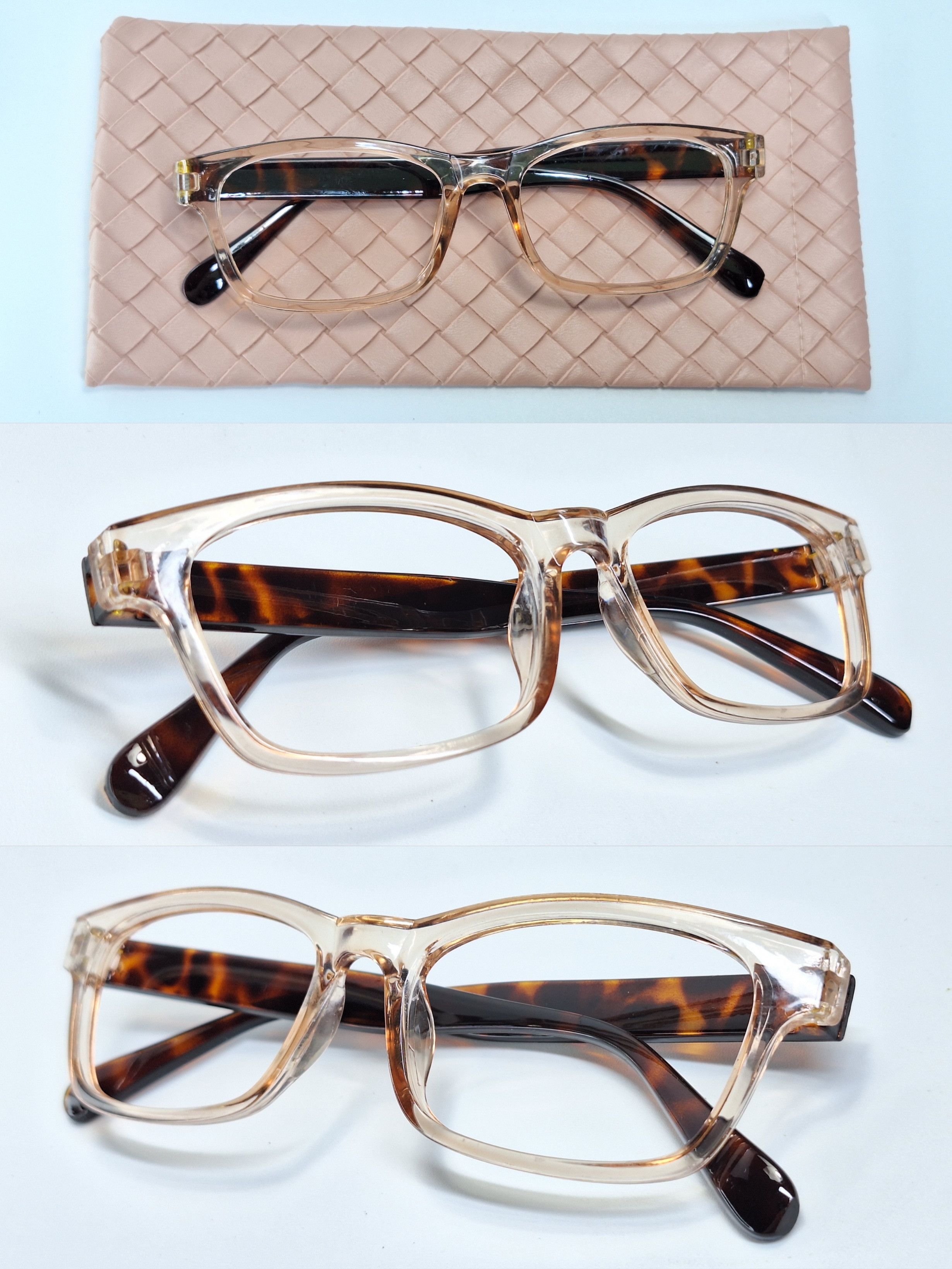 Other Vintage Tortoise Clear Square Frame Y2K Eyewear Retro Size ONE SIZE - 6 Thumbnail