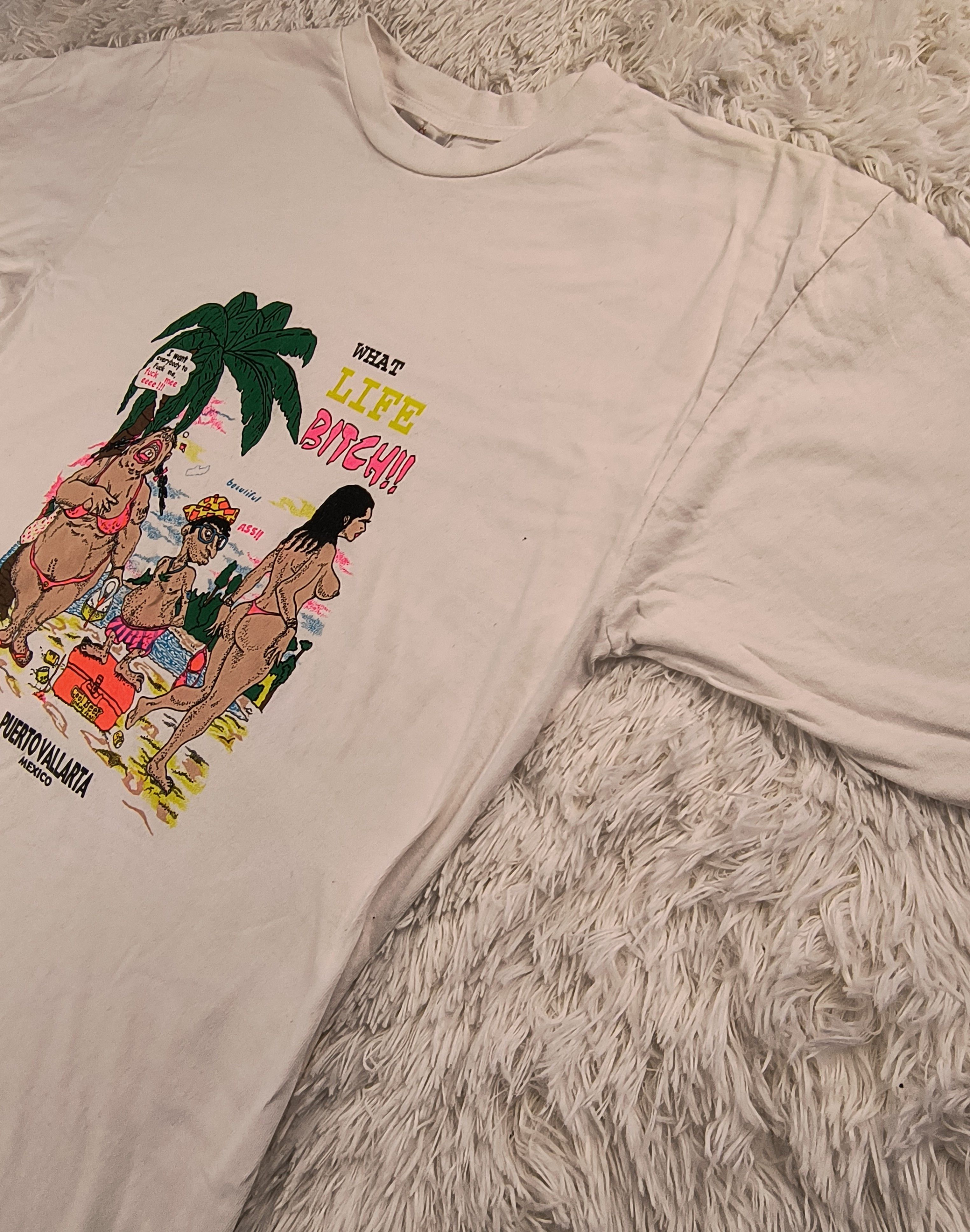 Mexican Threads Vintage what life bitch! Puerto Vallarta Mexico tee Size US XL / EU 56 / 4 - 3 Thumbnail