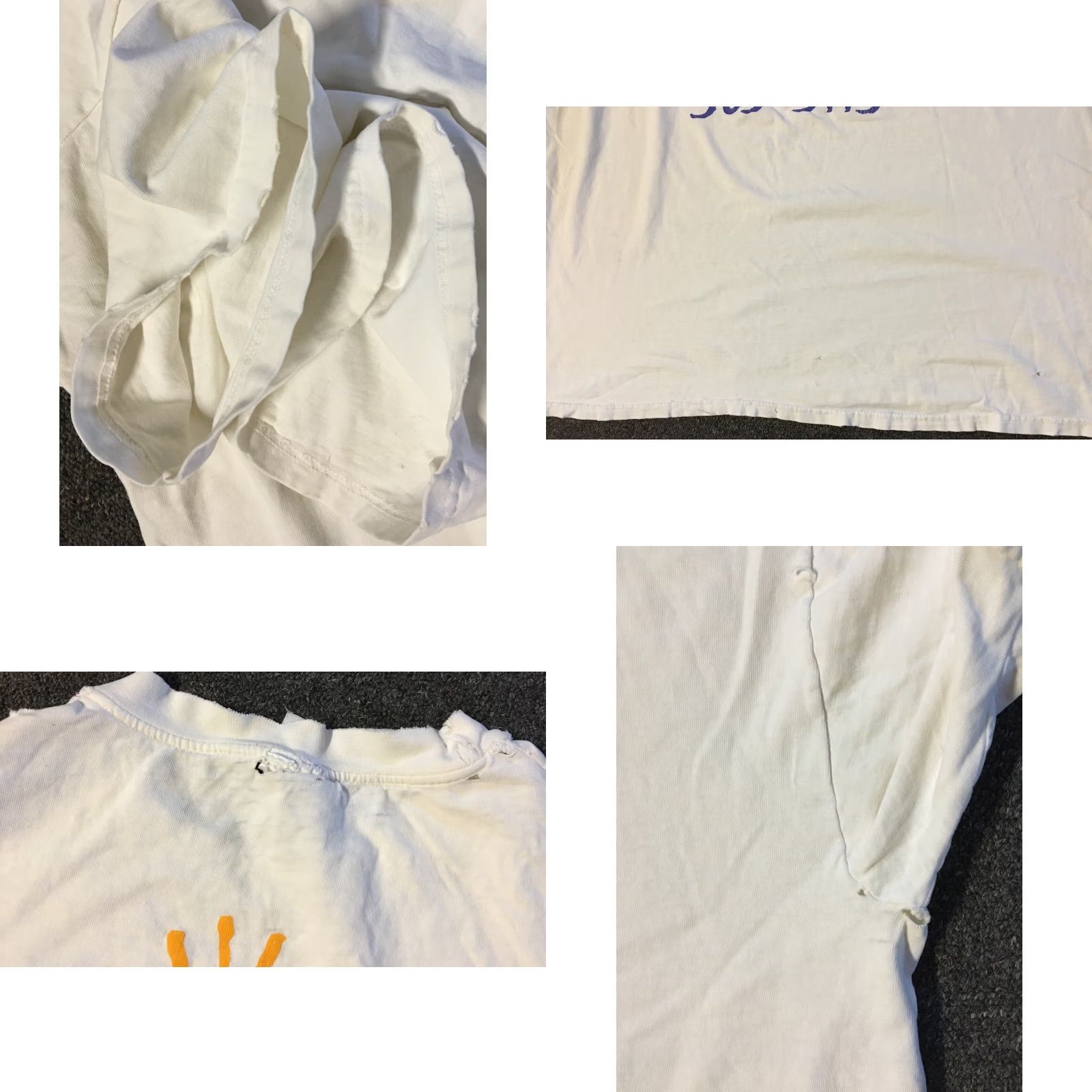 Hanes VINTAGE Islands Deck Construction Thrashed Faded Shirt XXL Men White 90s Grunge Surf Punk Rock (T-Shirt) Size US XXL / EU 58 / 5 - 8 Thumbnail