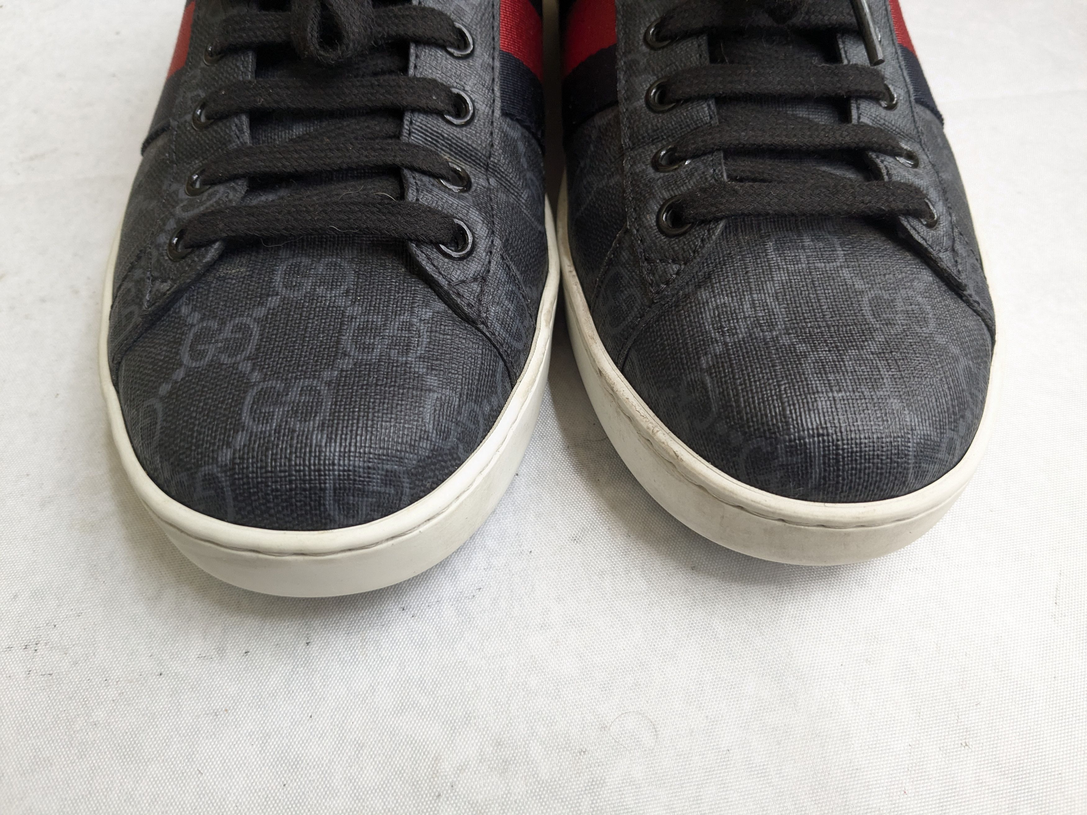 Gucci Gucci Ace Sneakers Black Monogram Canvas Logo GG 9 Size US 9 / EU 42 - 4 Thumbnail
