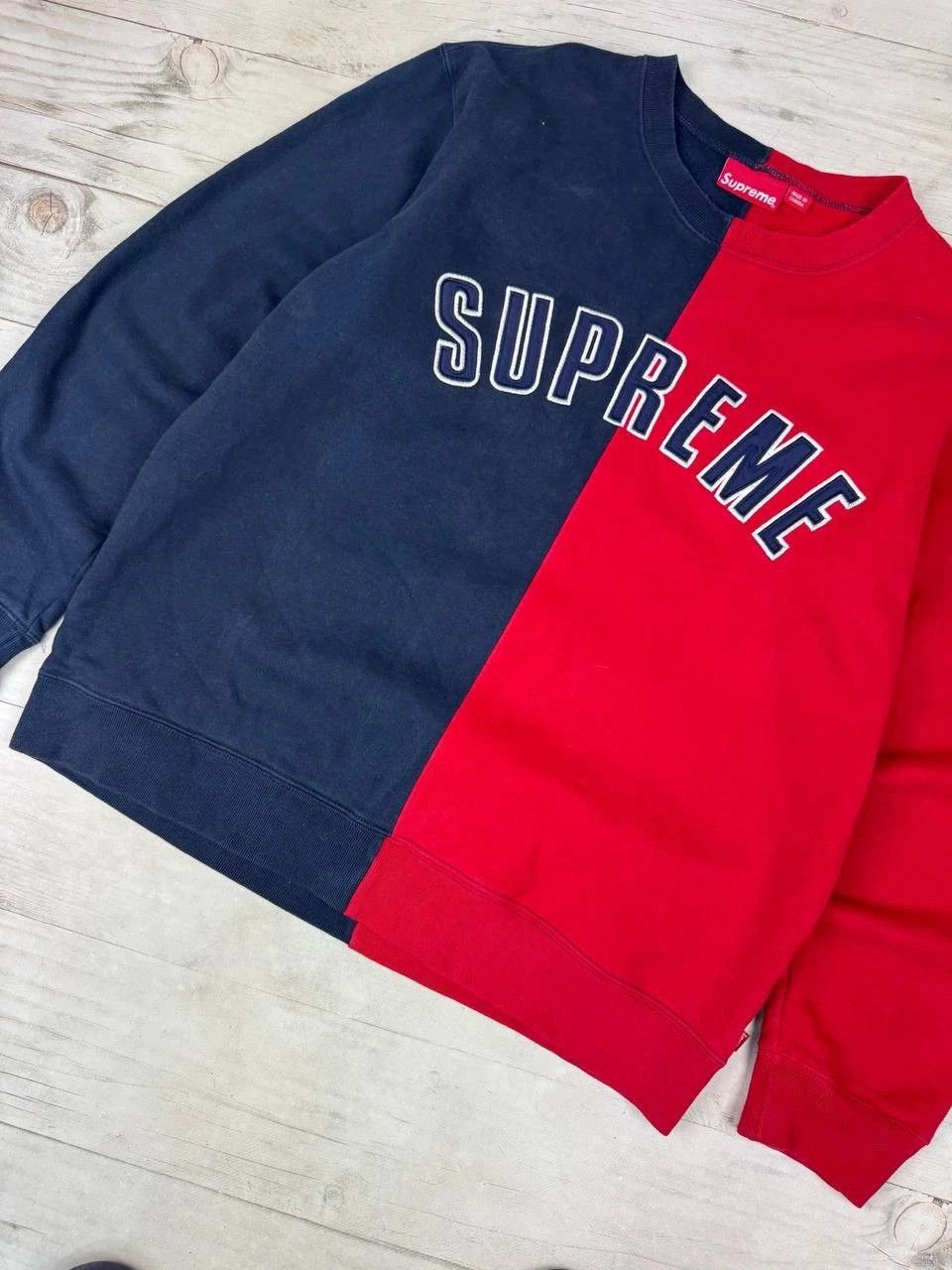 Supreme Supreme Split Sweatshirt Men Size XL Blue Red Size US XL / EU 56 / 4 - 3 Thumbnail