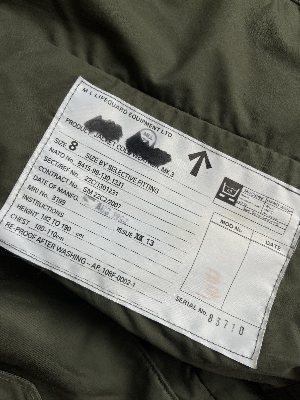 Nigel Cabourn 🔥Vintage 90s RAF Mk.3 Cold Weather Flight Jacket Size US L / EU 52-54 / 3 - 17 Thumbnail