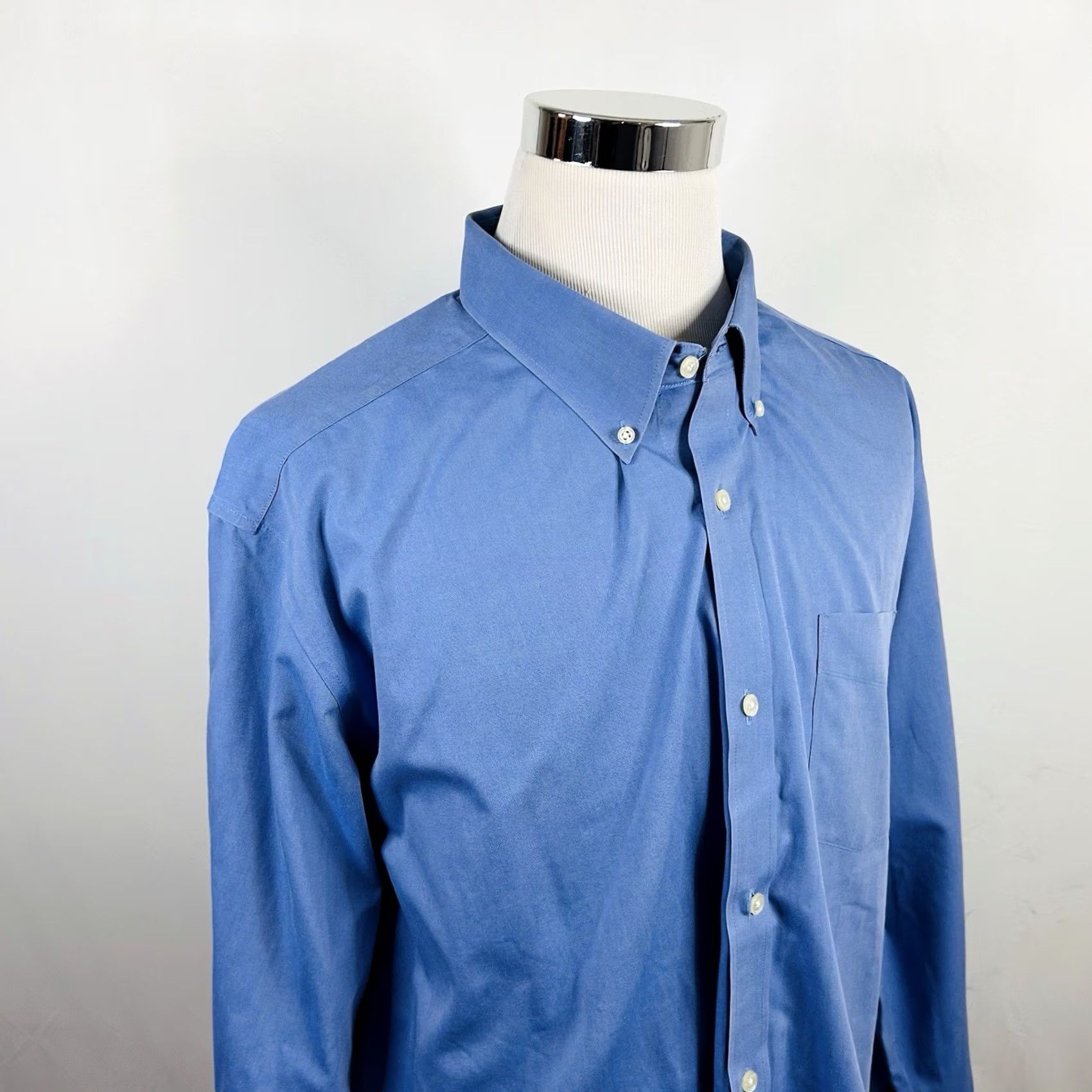 Eddie Bauer Eddie Bauer 3XL Wrinkle Free Relaxed Fit Shirt Blue 100% Cotton Button Down Size US XXL / EU 58 / 5 - 2 Thumbnail