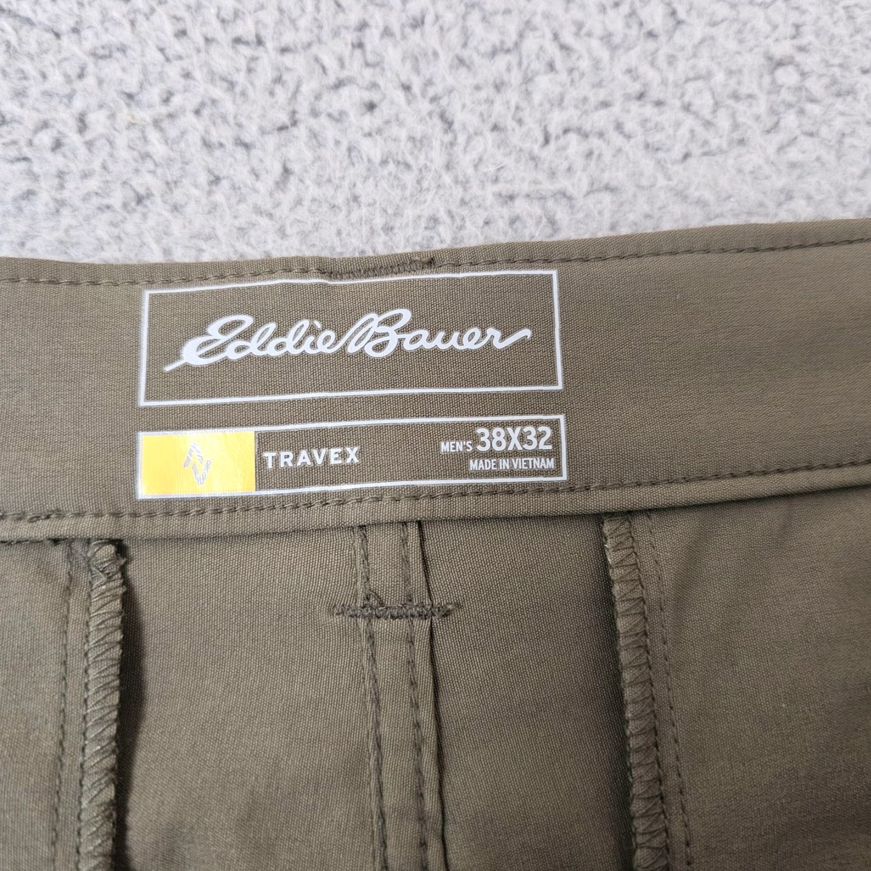 Eddie Bauer Eddie Bauer Travex Pants Mens 38x32 Olive Quick Dry Stretch Zip Pockets Khakis Hiking Size US 38 / EU 54 - 3 Thumbnail