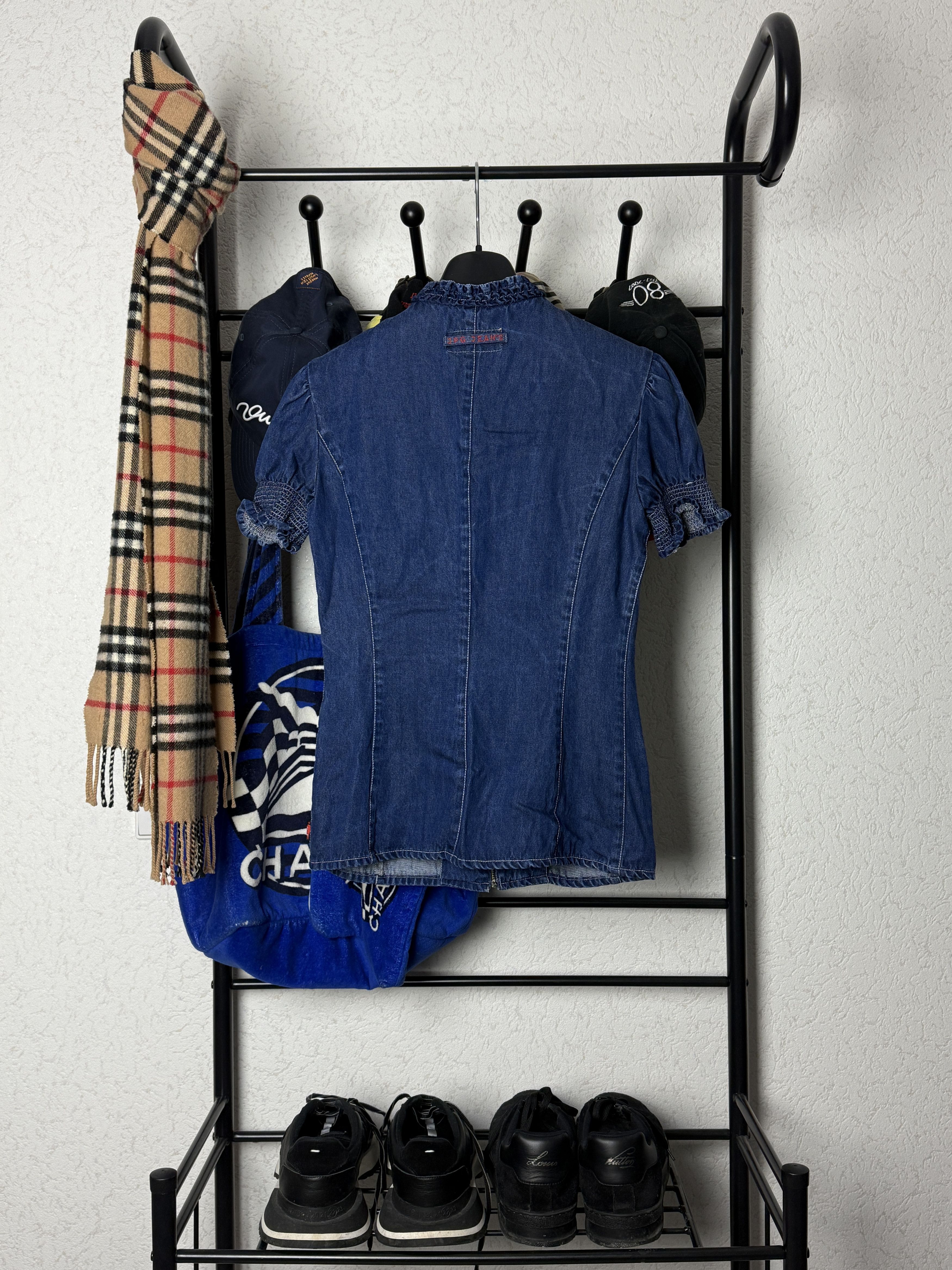 Jean Paul Gaultier JPG Jeans denim ruffle sleeve zip top Size M / US 6-8 / IT 42-44 - 2 Thumbnail