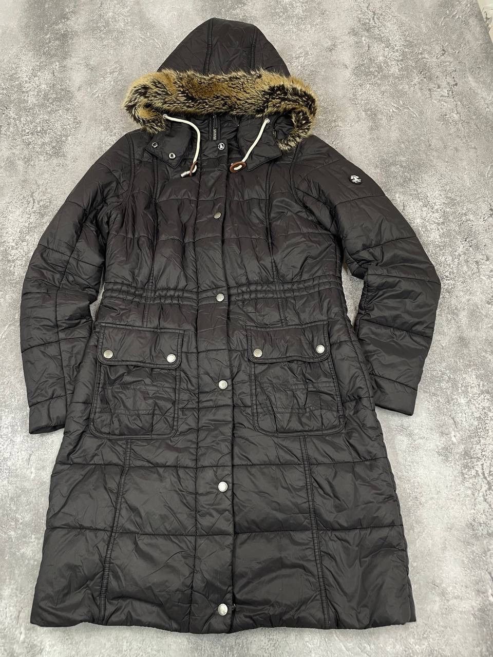 Barbour Barbour Women Quilted Long Parka Coat Black Fur Hood Beacon Size M / US 6-8 / IT 42-44 - 1 Thumbnail