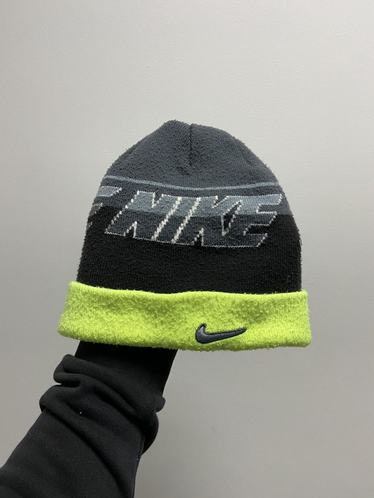 Nike × Vintage Nike Hat Vintage big Logo beanie swoosh Y2K Size ONE SIZE - 1 Thumbnail