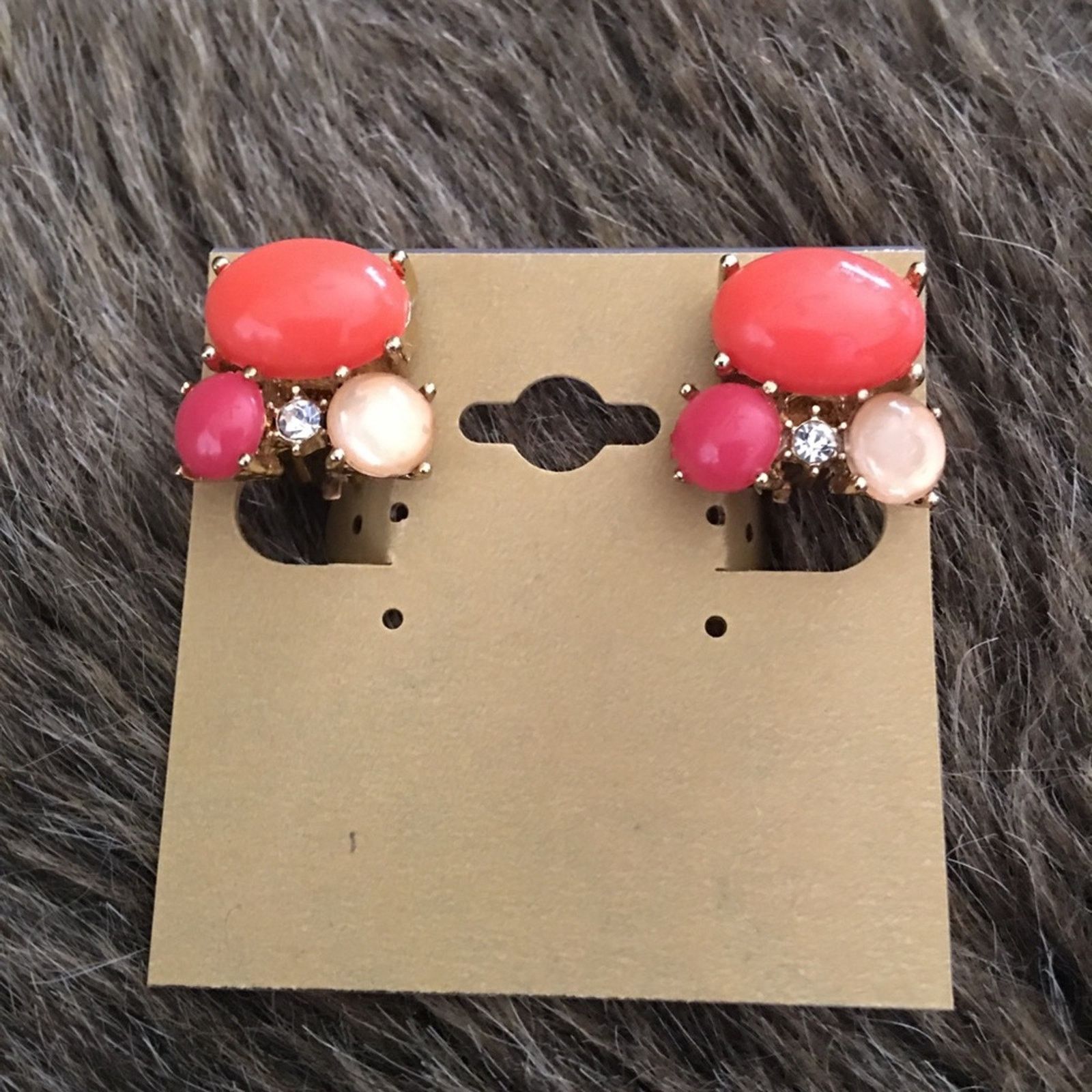 Vintage Vintage repurpose cabochon glass clip on earrings Size ONE SIZE - 2 Thumbnail