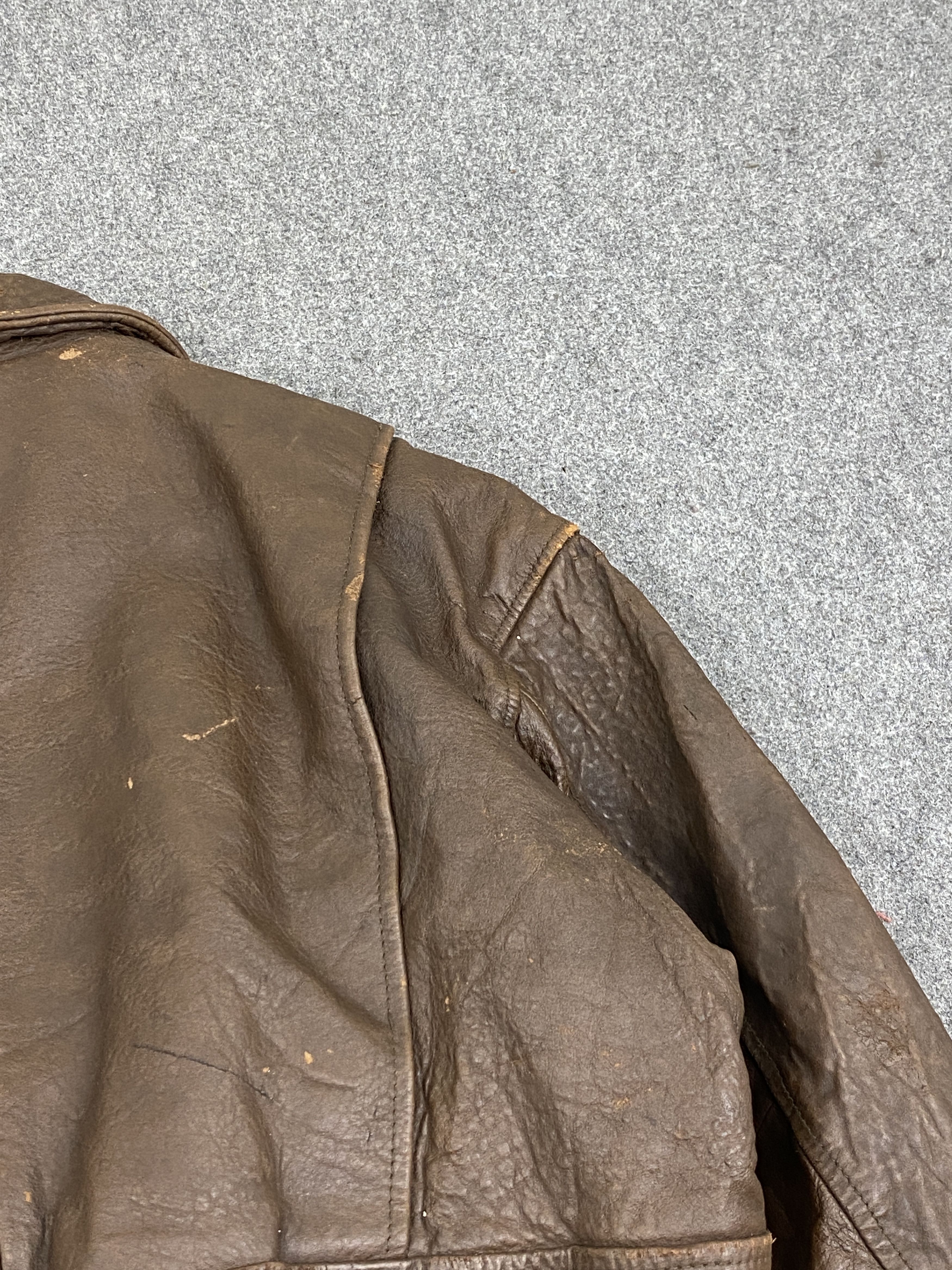 Genuine Leather Vintage Sub-Urban Japan Made Flight Leather Jacket J1996 Size US XL / EU 56 / 4 - 17 Thumbnail