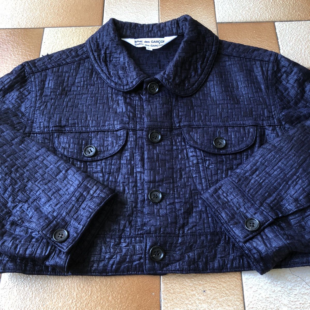 Comme des Garcons COMME des GARCONS Cropped Textured Jacket Size S / US 4 / IT 40 - 21 Thumbnail