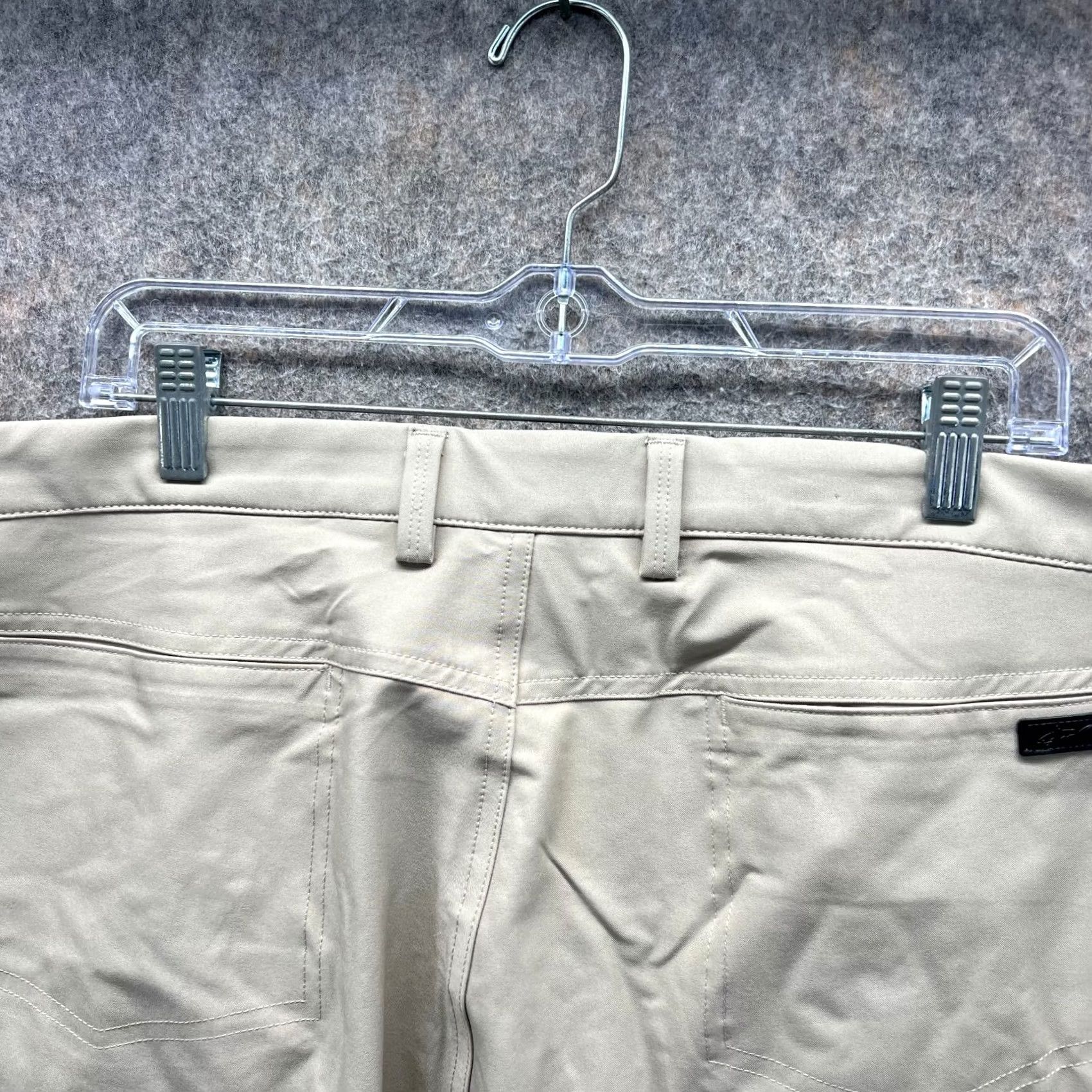 Vintage Greg Norman Pants Men 38x32 Khaki Chino Flat Front Beige Polyester Trousers Size US 38 / EU 54 - 5 Thumbnail