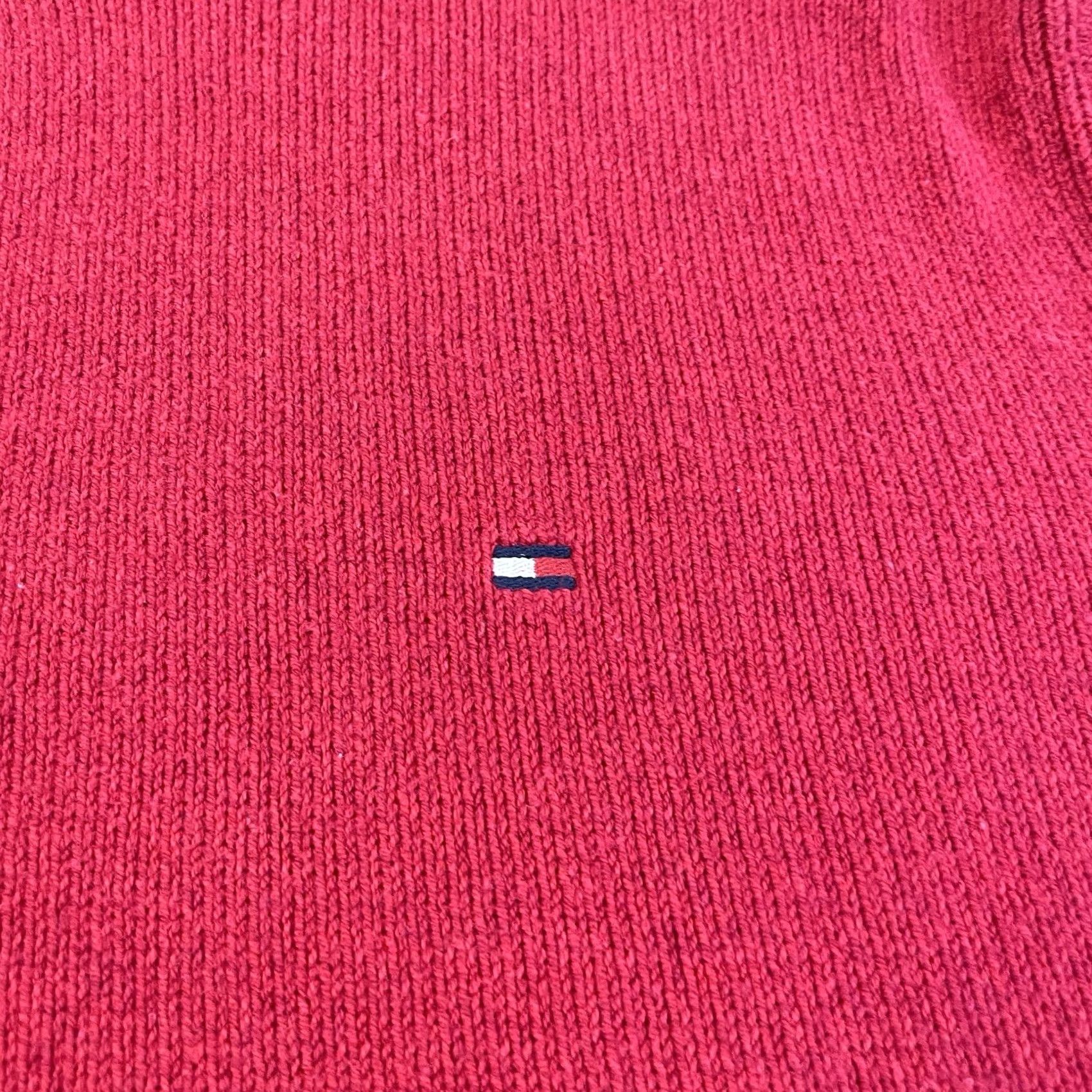Tommy Hilfiger VINTAGE Tommy Hilfiger Sweater Adult XL Red Knit Pullover Logo Mens Size US XL / EU 56 / 4 - 4 Thumbnail