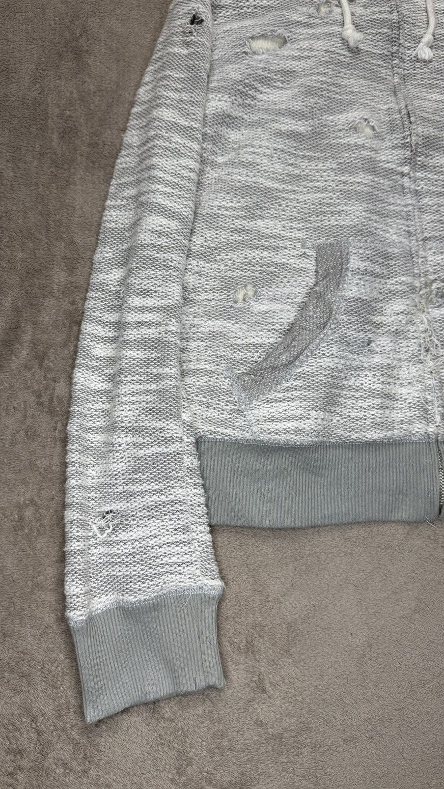 Japanese Brand Distressed Faux Fur Zip Hood ifsixwasnine LGB balenciaga Size US M / EU 48-50 / 2 - 6 Thumbnail