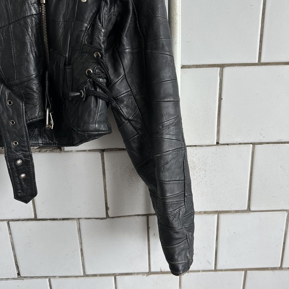 Japanese Brand × Vintage Vintage Japanese Style Moto Leather Jacket Style USA Y2K 90s Size M / US 6-8 / IT 42-44 - 4 Thumbnail