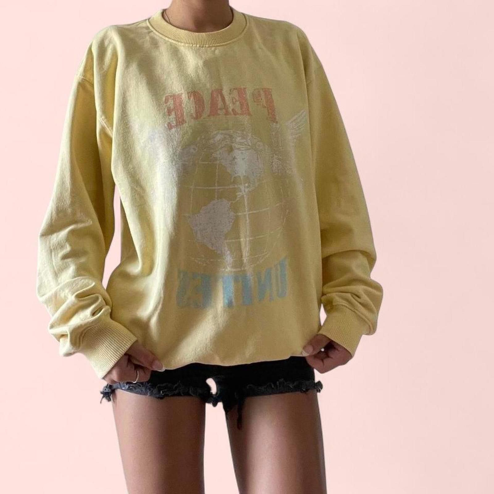 Other Yellow and white vintage graphic crewneck sweatshirt Size M / US 6-8 / IT 42-44 - 3 Thumbnail