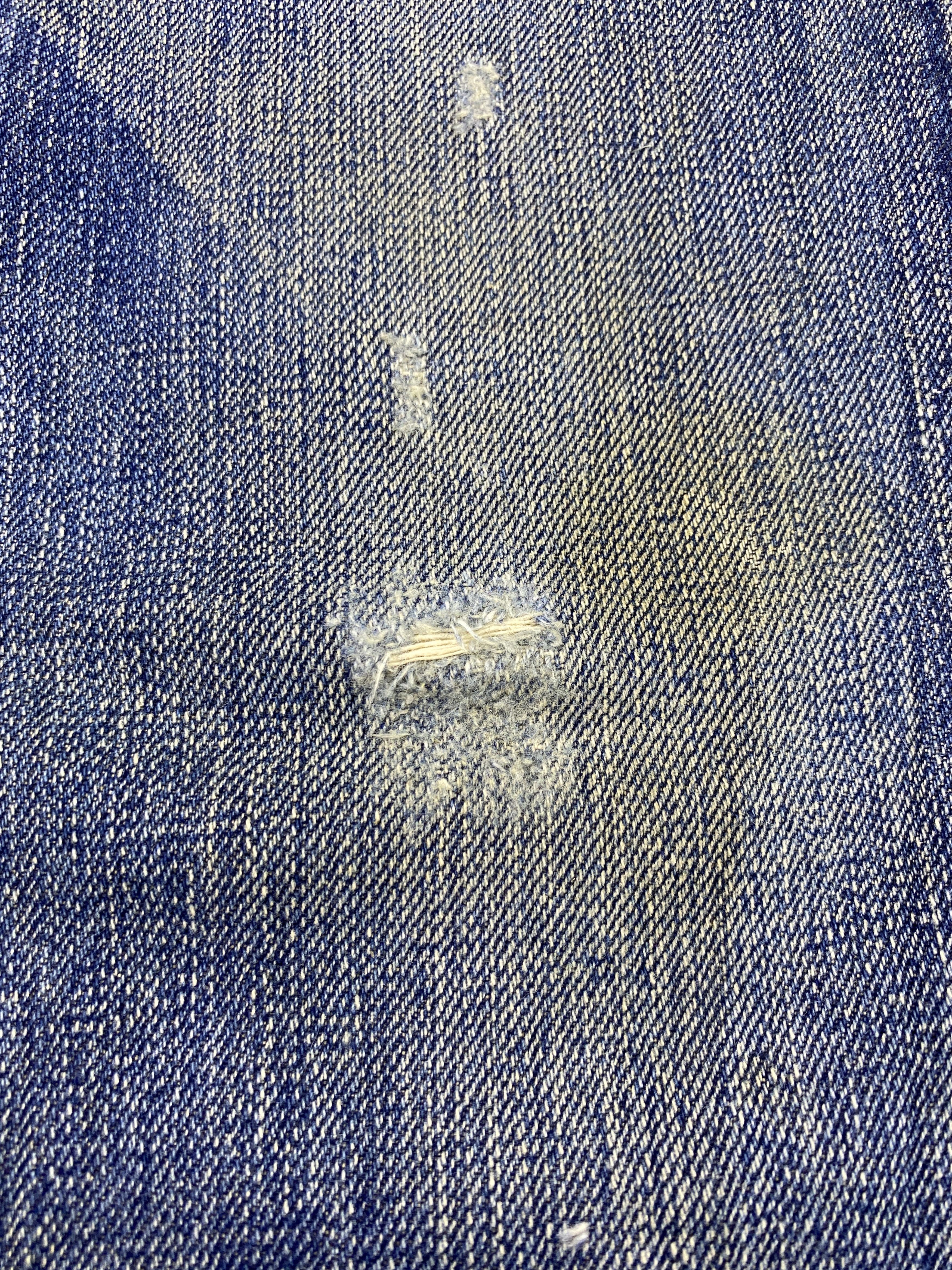 Japanese Brand Moussy Distressed Flare Blue Wash Jeans- J1106 Size 27" / US 4 / IT 40 - 9 Thumbnail