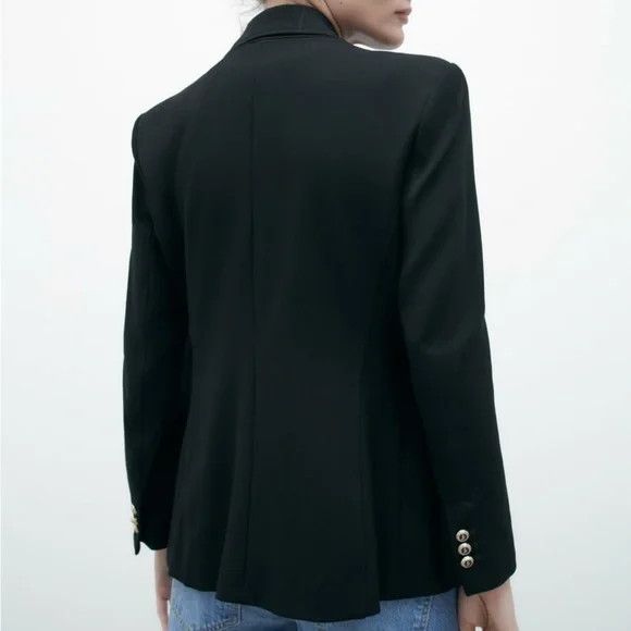 Zara Zara Double Breasted Blazer with Gold Buttons. Size M Size M / US 6-8 / IT 42-44 - 3 Thumbnail
