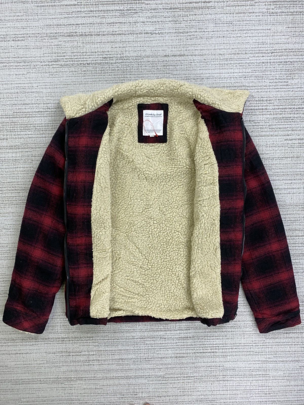 Vintage Vintage Growth By Grail Lined Sherpa Wool Flannel Jacket Size US M / EU 48-50 / 2 - 6 Thumbnail