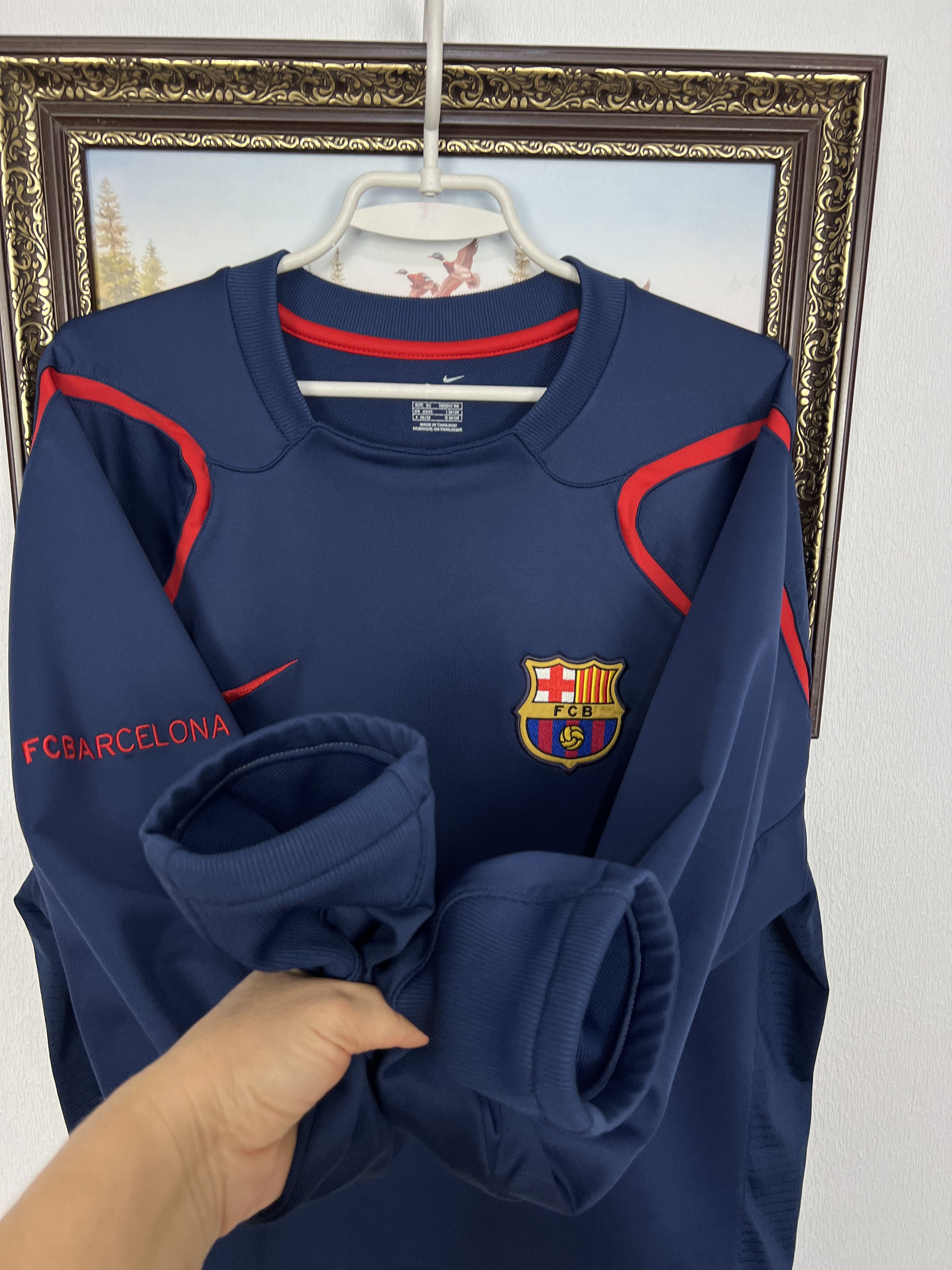 Nike FC Barcelona Football Train Sweatshirt Soccer Track Top Size US XL / EU 56 / 4 - 6 Thumbnail