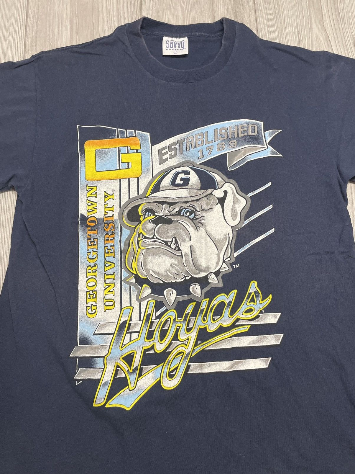 Vintage Vintage Georgetown University Established 1789 Hoyas 90s tee Size US L / EU 52-54 / 3 - 2 Thumbnail