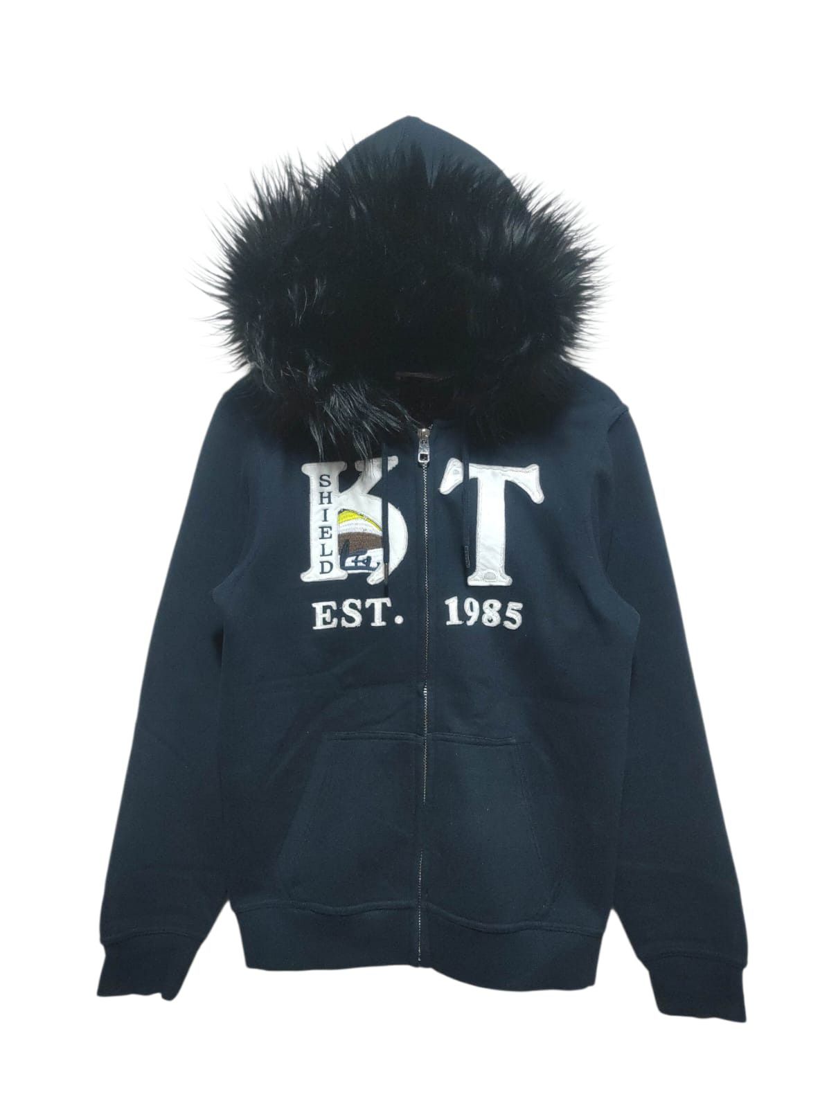 Japanese Brand KT Shield Muscle Navy zip fur hoodie ifsix LGB style Size US M / EU 48-50 / 2 - 1 Thumbnail